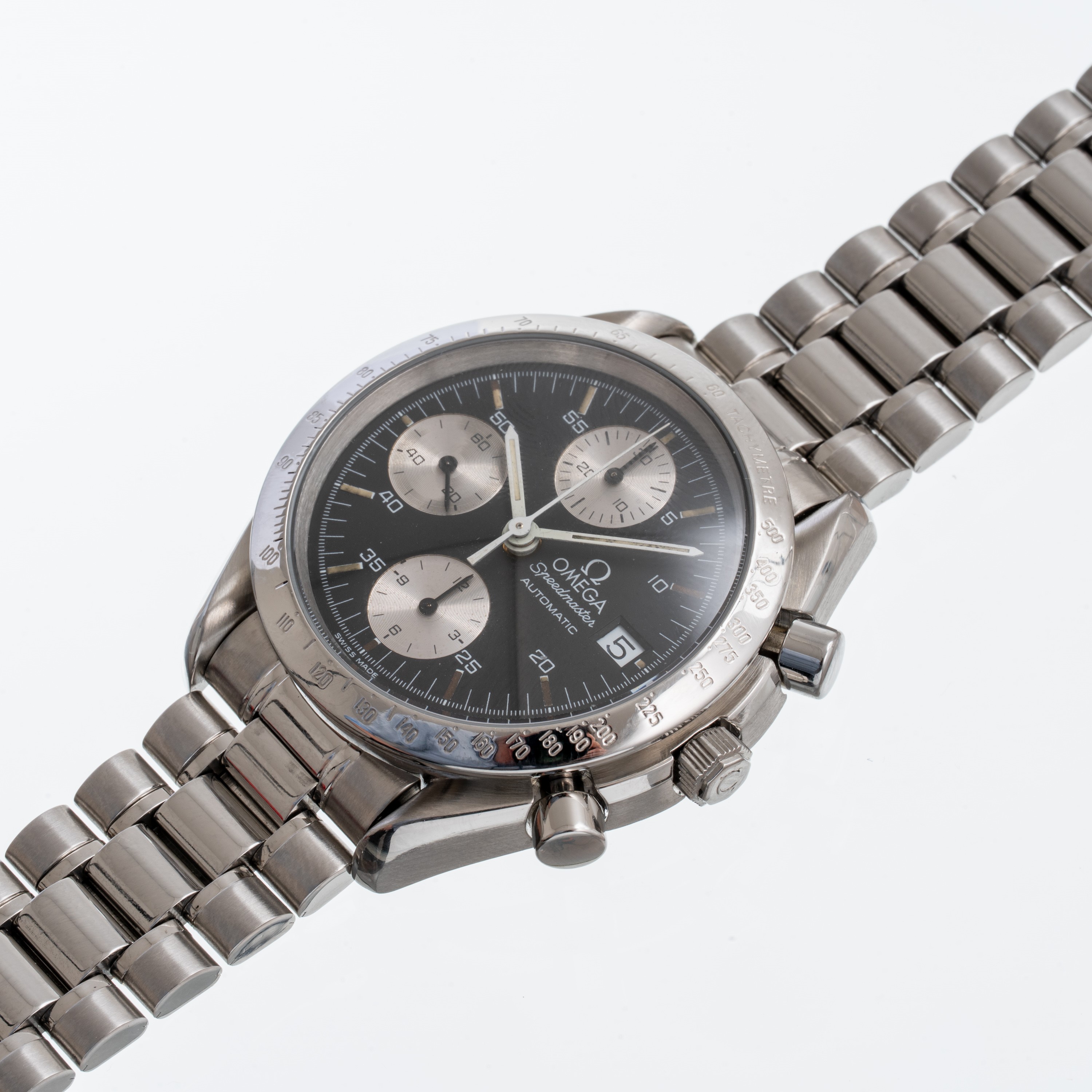 Omega - Speedmaster Automatic Date Cronografo in acciaio con quadrante nero
