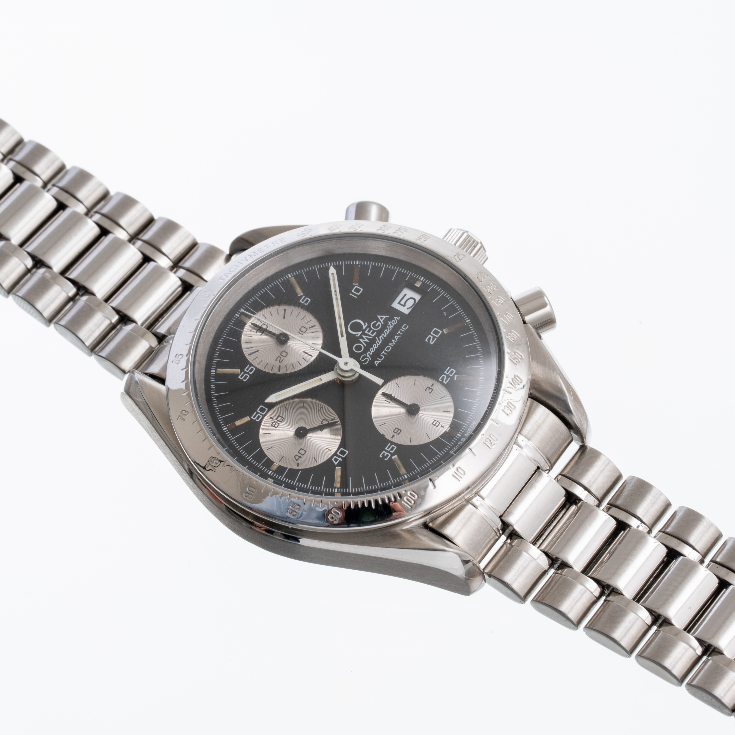 Omega - Speedmaster Automatic Date Cronografo in acciaio con quadrante nero