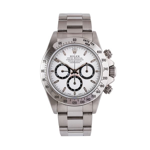 ROLEX - ROLEX - DAYTONA CRONOGRAFO A CARICA AUTOMATICA IN ACCIAIO CON QUADRANTE BIANCO