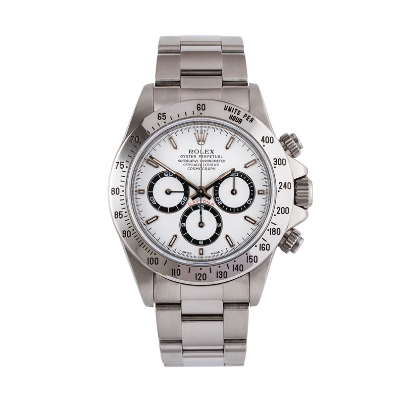 Rolex - Daytona 16520, cronografo automatico in acciaio con quadrante bianco (1997)