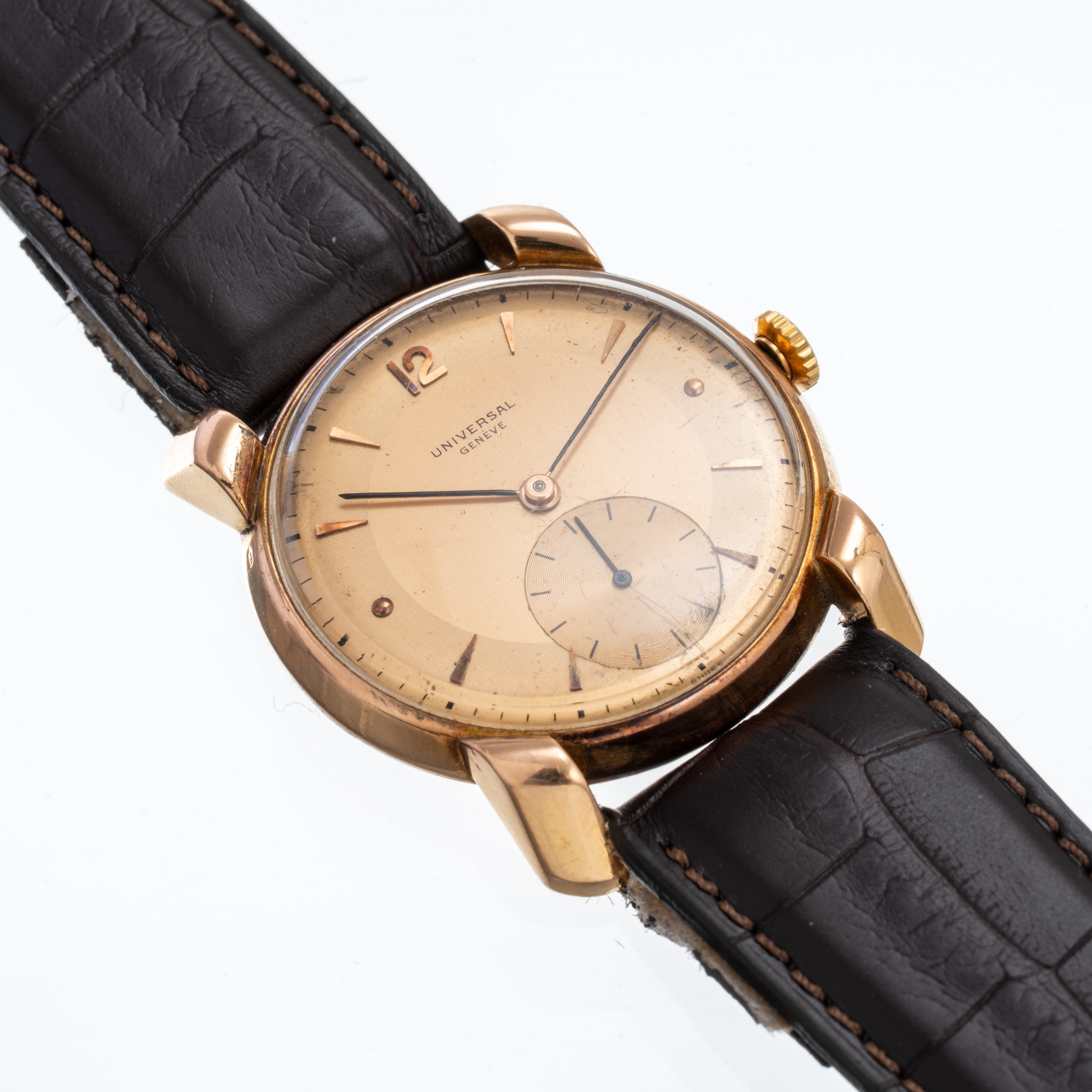 Universal Geneve - Calatrava 112109, orologio solo tempo in oro giallo 18 kt con quadrante bitona...