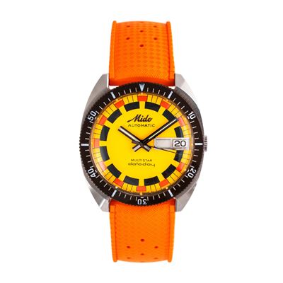 Multistar DatoDay Automatico Day-Date in acciaio con quadrante giallo