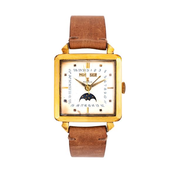 GUBELIN - GUBELIN - TRIPLO CALENDARIO "CIOCCOLATONE" OROLOGIO TRIPLO CALENDARIO CON FASI LUNA A CARICA AUTOMATICA PLACCATO ORO GIALLO