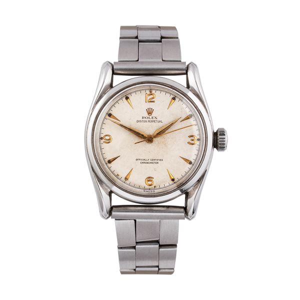 ROLEX - ROLEX - OVETTO BOMBAY OROLOGIO A CARICA AUTOMATICA IN ACCIAIO CON CASSA 'BOMBAY' E QUADRANTE 'SANDWICH'