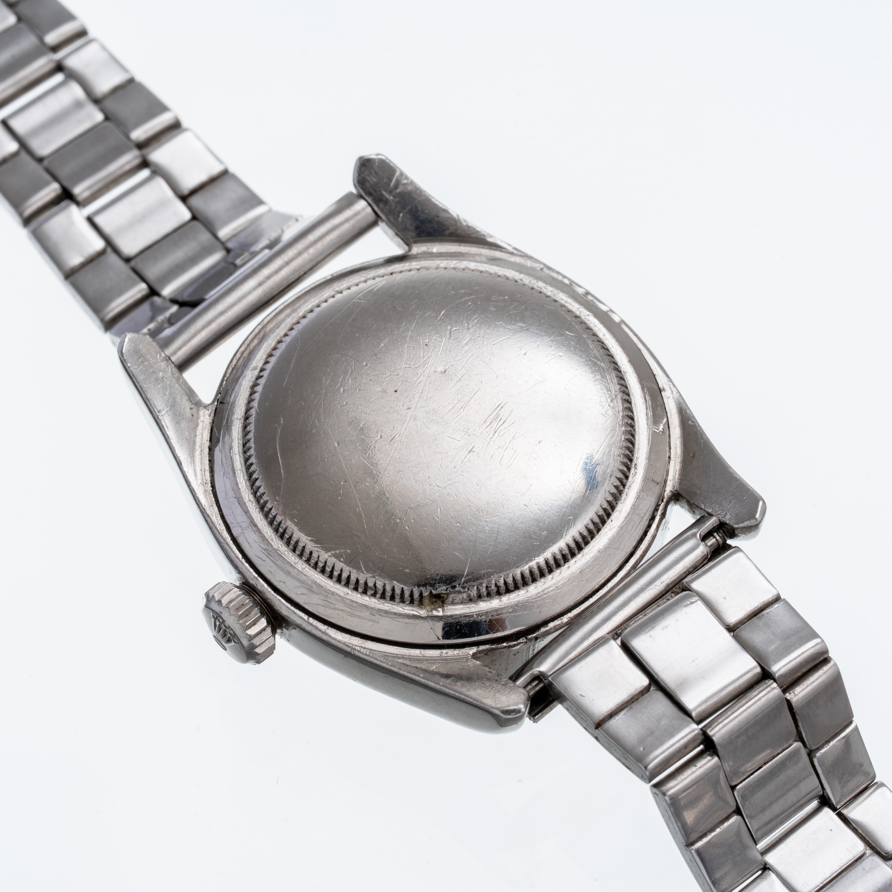 Rolex - Ovetto Bombay 5018, orologio da polso a carica automatica in acciaio con quadrante “sandw...