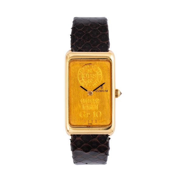 CORUM - CORUM - LINGOTTO 10g OROLOGIO SOLO TEMPO A CARICA MANUALE IN ORO GIALLO 18KT CON LINGOTTO 10GR IN ORO GIALLO 24KT