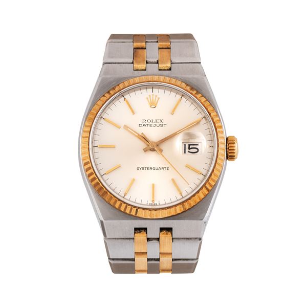ROLEX - ROLEX - DATEJUST OYSTER QUARTZ OROLOGIO SOLO TEMPO AL QUARZO ACCIAIO E ORO GIALLO 18KT E DATARIO AD ORE TRE