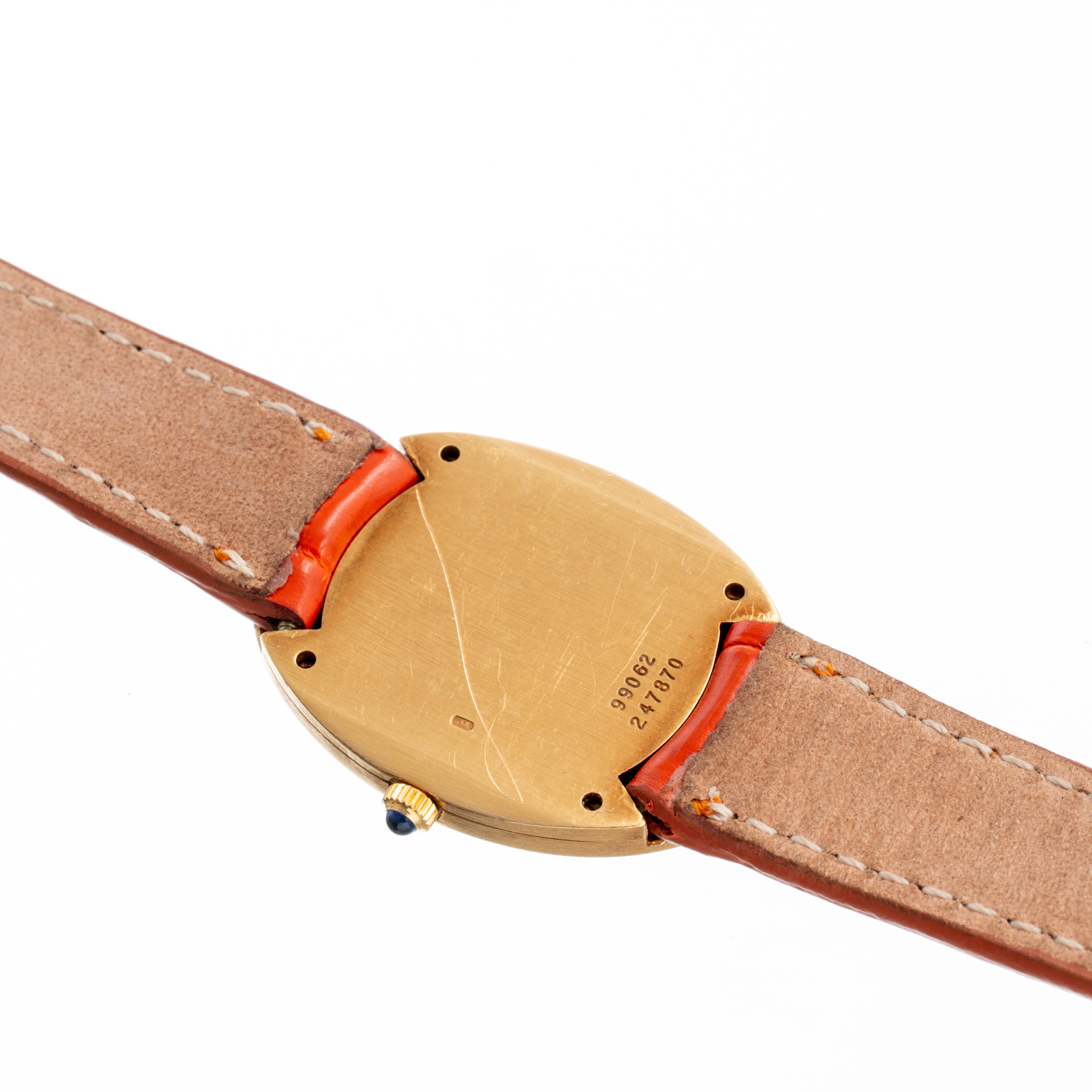Piaget - Baignoire, orologio solo tempo a carica manuale in oro giallo 18 kt con quadrante bianco