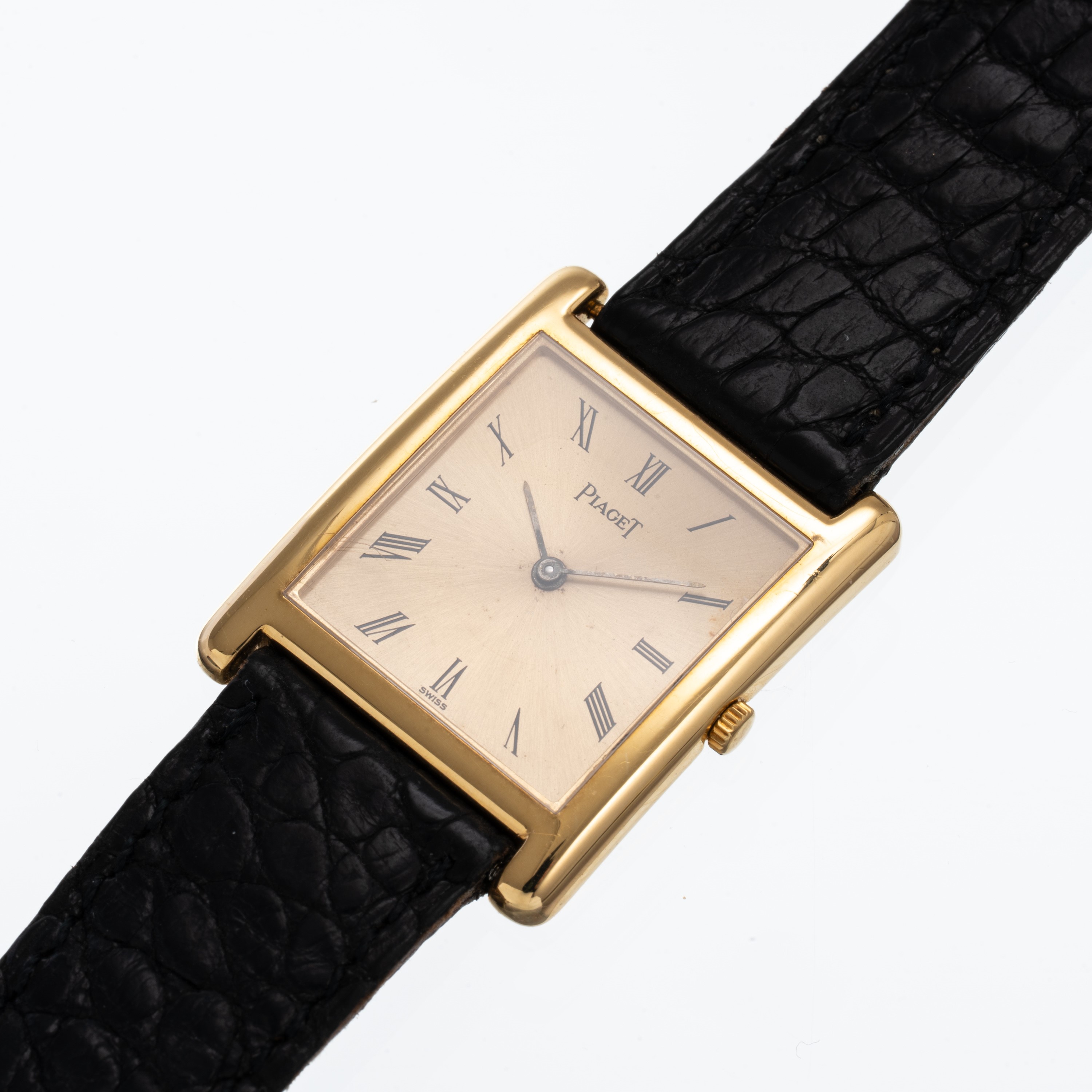 Piaget - Tank 232, orologio solo tempo a carica manuale in oro giallo 18 kt