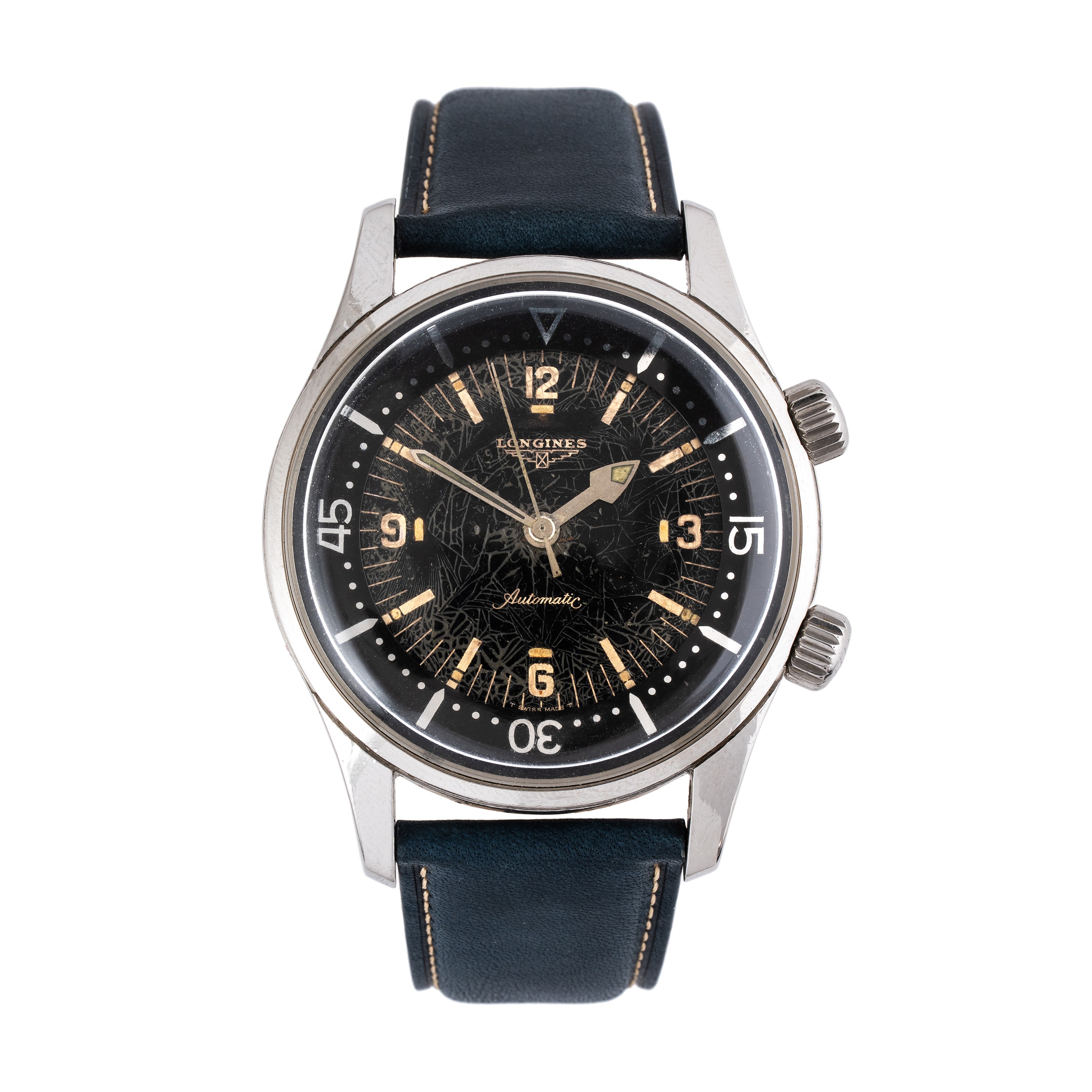 Longines - Diver 1967 (Ref. 7494-2) — Orologio subacqueo automatico in acciaio con ghiera interna...