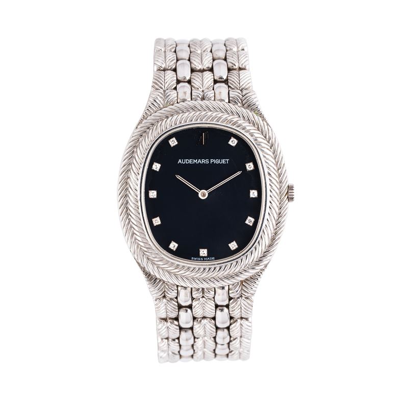 Audemars Piguet - Feather, orologio solo tempo in oro bianco 18kt con bracciale integrato
