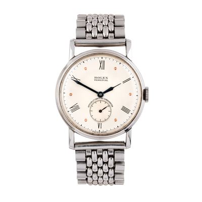 Oyster Perpetual 4049, Solo tempo automatico in acciaio con piccoli secondi