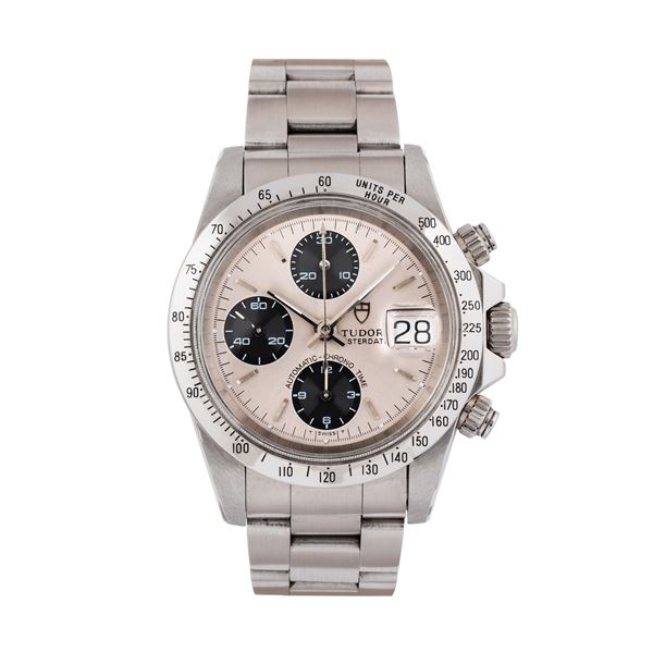 TUDOR - TUDOR - BIG BLOCK CRONOGRAFO A CARICA AUTOMATICA IN ACCIAIO CON QUADRANTE GRIGIO E DATARIO AD ORE TRE.