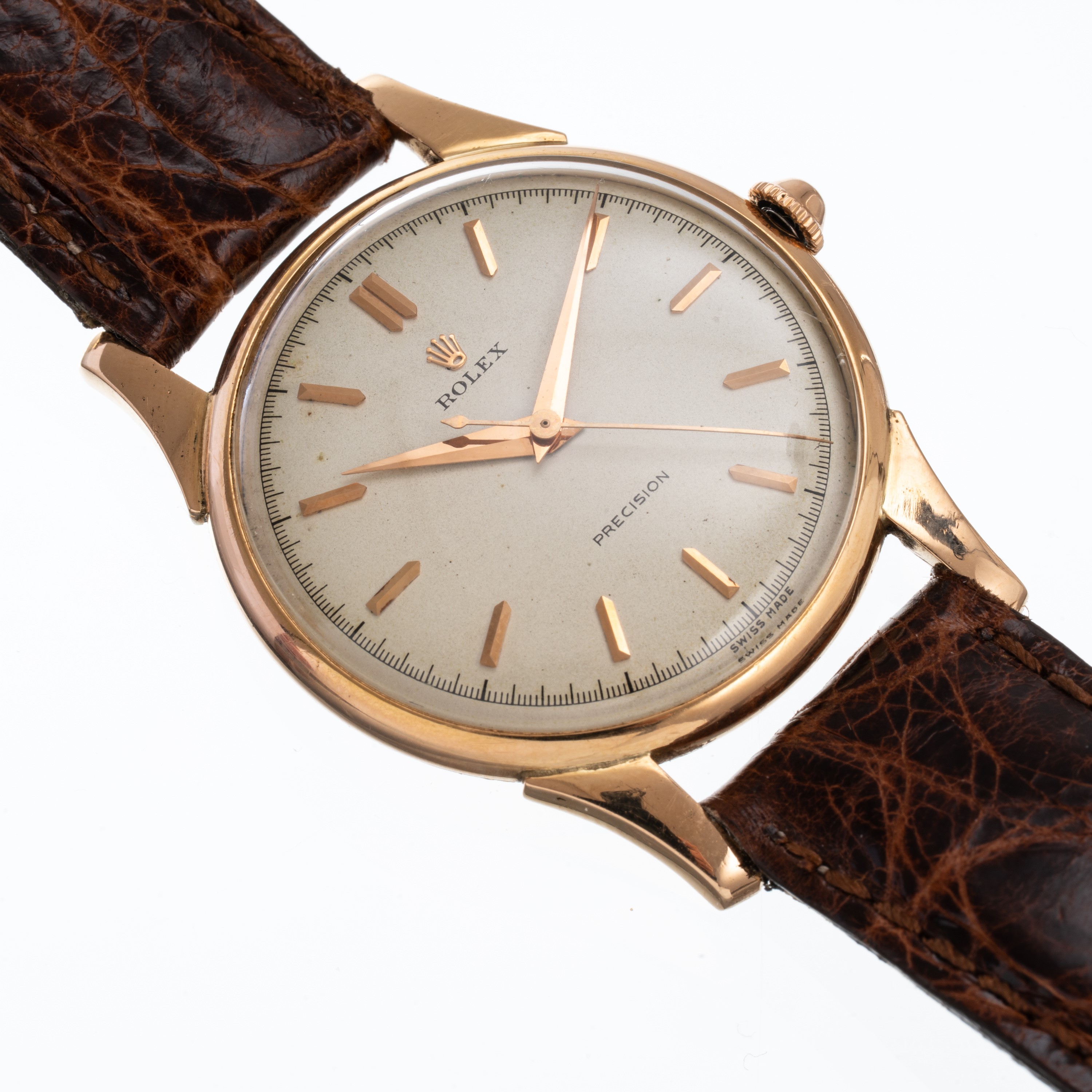 Rolex - Precision 4411, orologio da polso in oro rosa 18 kt con carica manuale