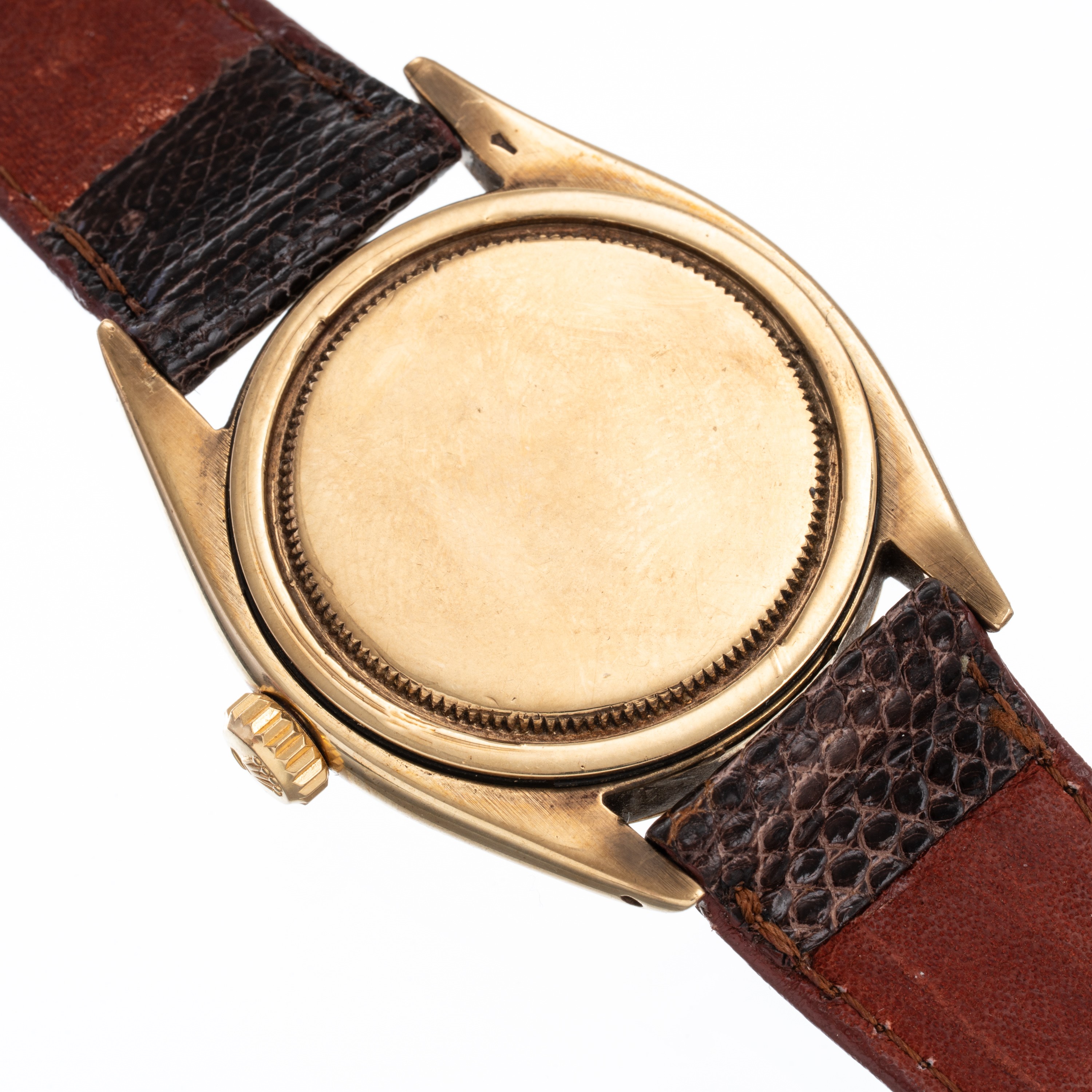 Rolex - Oyster Precision 6422, orologio da polso in oro giallo 9 kt con quadrante bianco, carica ...