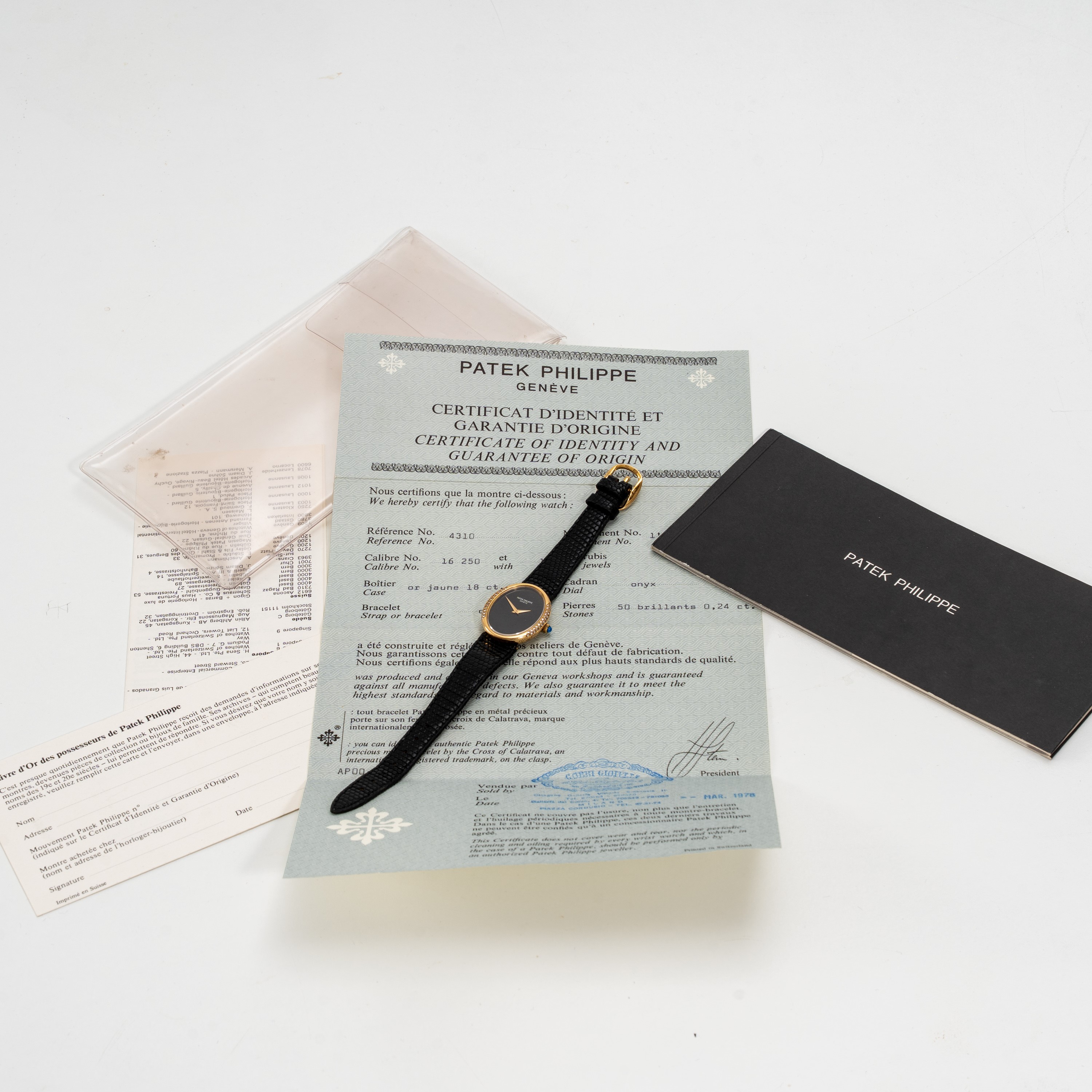 Patek Philippe - Ellipse Lady, orologio solo tempo a carica manuale in oro giallo 18 kt con quadr...