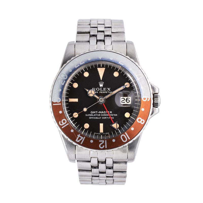 Rolex - GMT-Master 1675 “Long E”, orologio GMT a carica automatica con quadrante tropicale marron...