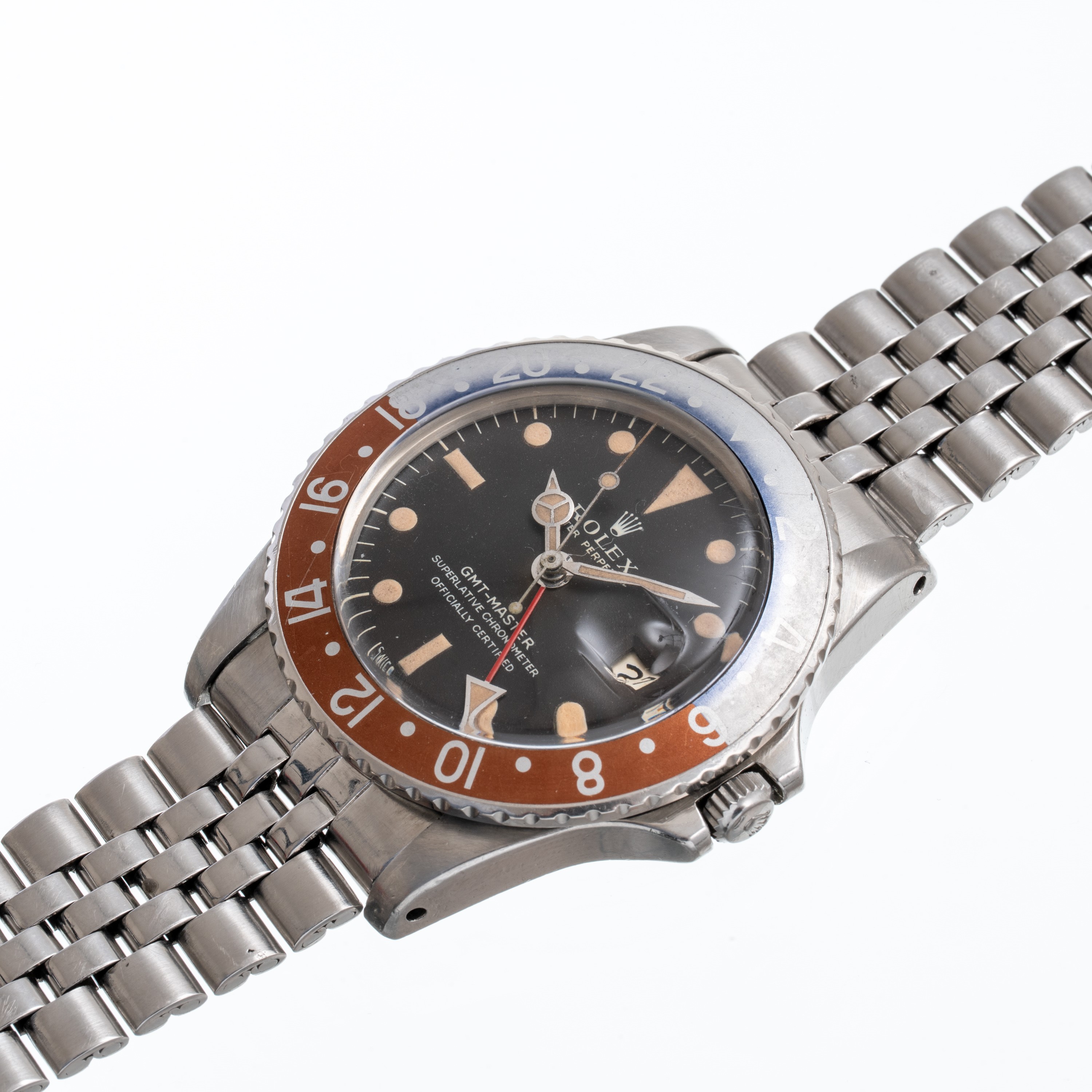 Rolex - GMT-Master 1675 “Long E”, orologio GMT a carica automatica con quadrante tropicale marron...
