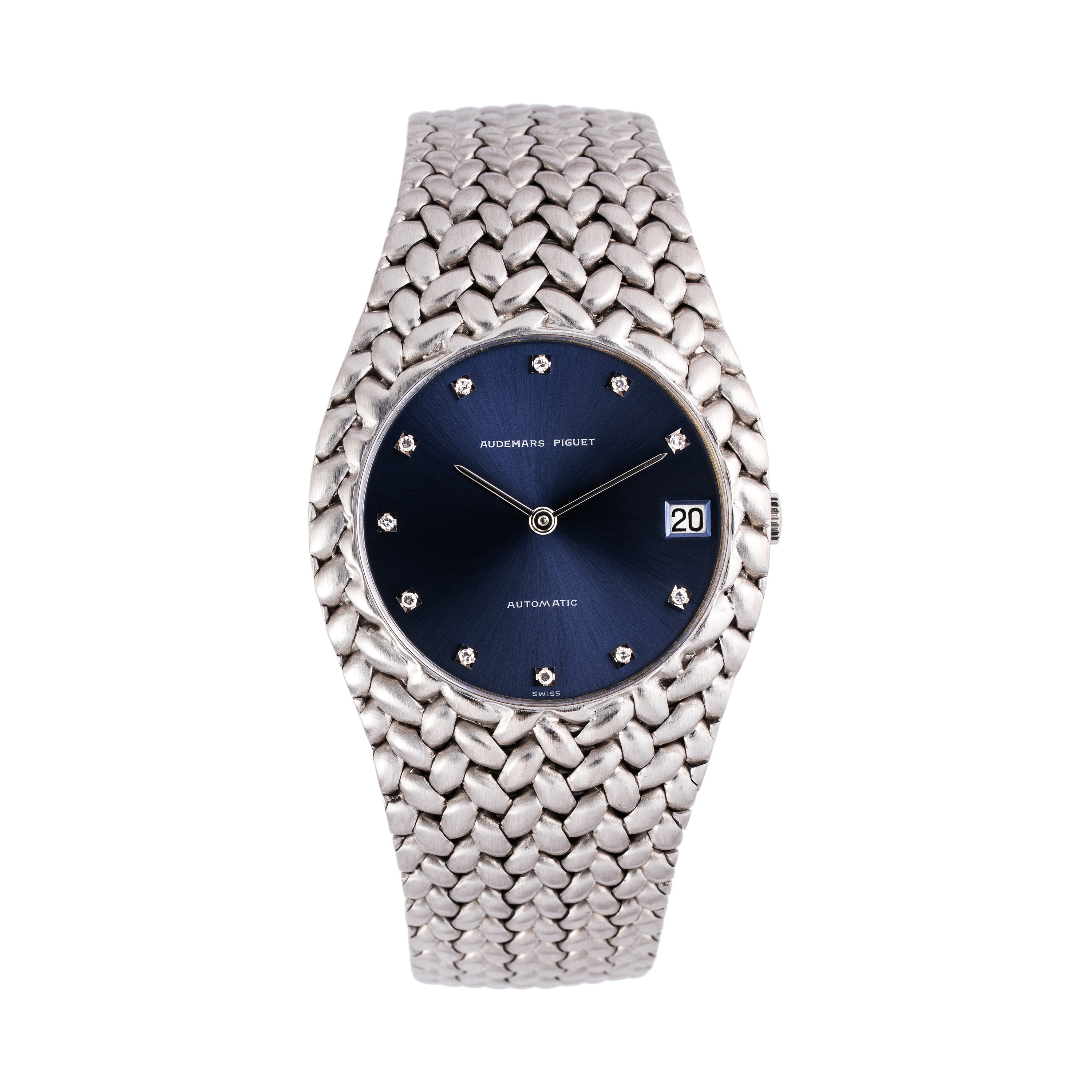 Audemars Piguet - Cobra 5403 “Solo tempo” in oro bianco 18 kt con quadrante blu