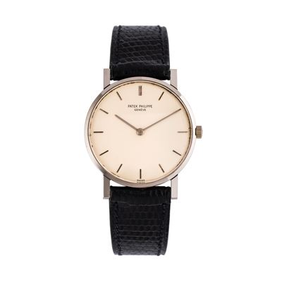 Calatrava 3470, orologio solo tempo a carica manuale in oro bianco 18kt