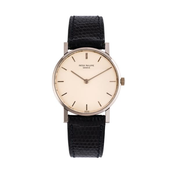 PATEK PHILIPPE - PATEK PHILIPPE - CALATRAVA OROLOGIO SOLO TEMPO A CARICA MANUALE IN ORO BIANCO 18KT CON QUADRANTE ARGENTE'