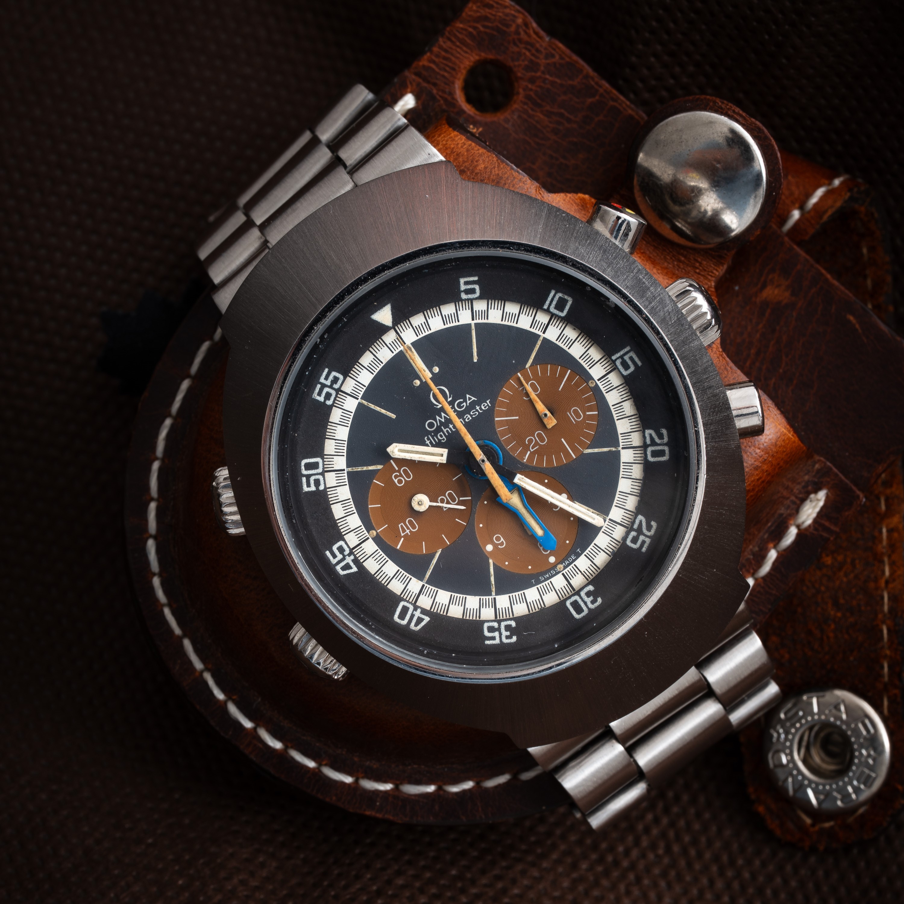 Omega - Flightmaster Tropical GMT, cronografo GMT a carica manuale in acciaio (ref. 145.026)