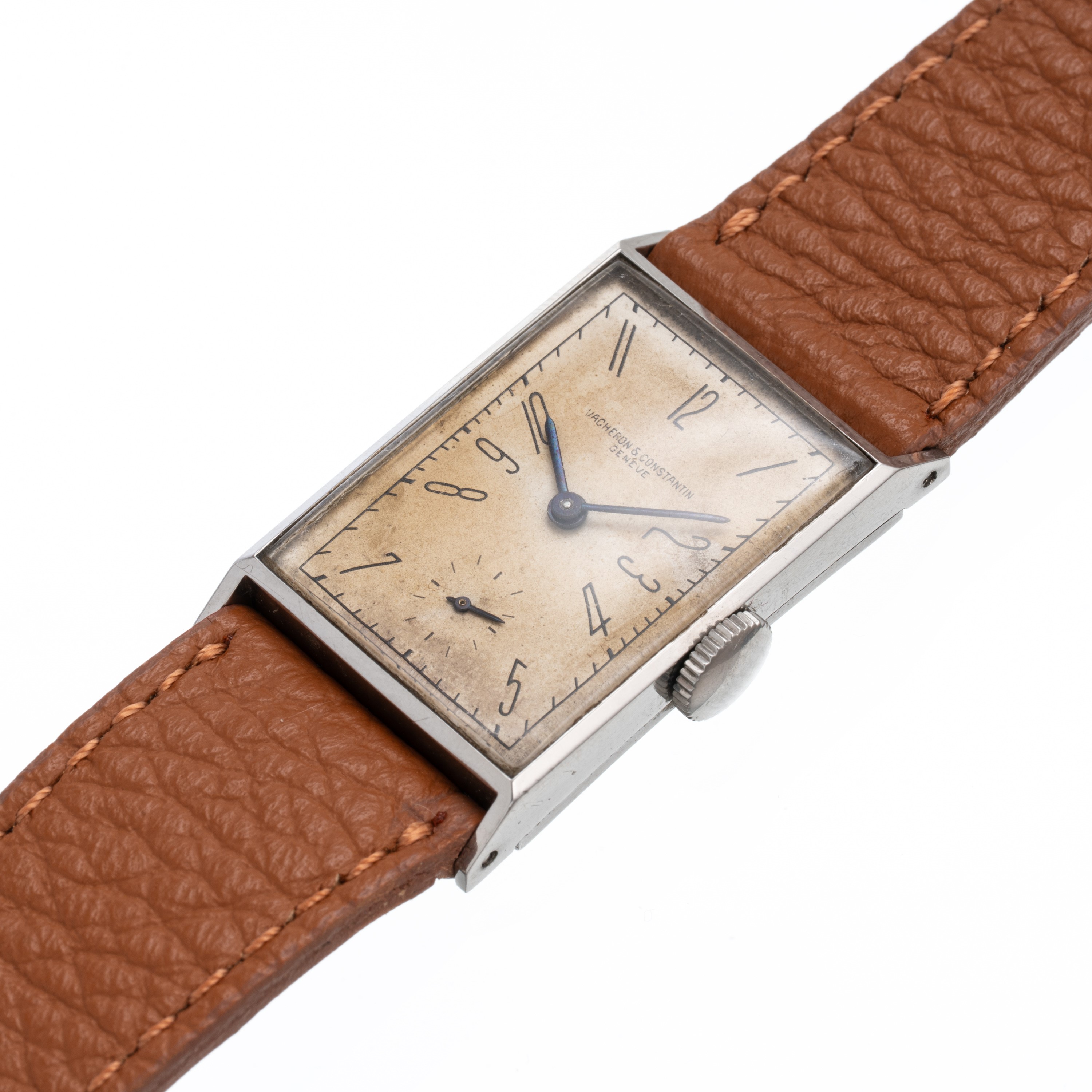 Vacheron Constantin - Tank – orologio solo tempo a carica manuale in acciaio con piccoli secondi