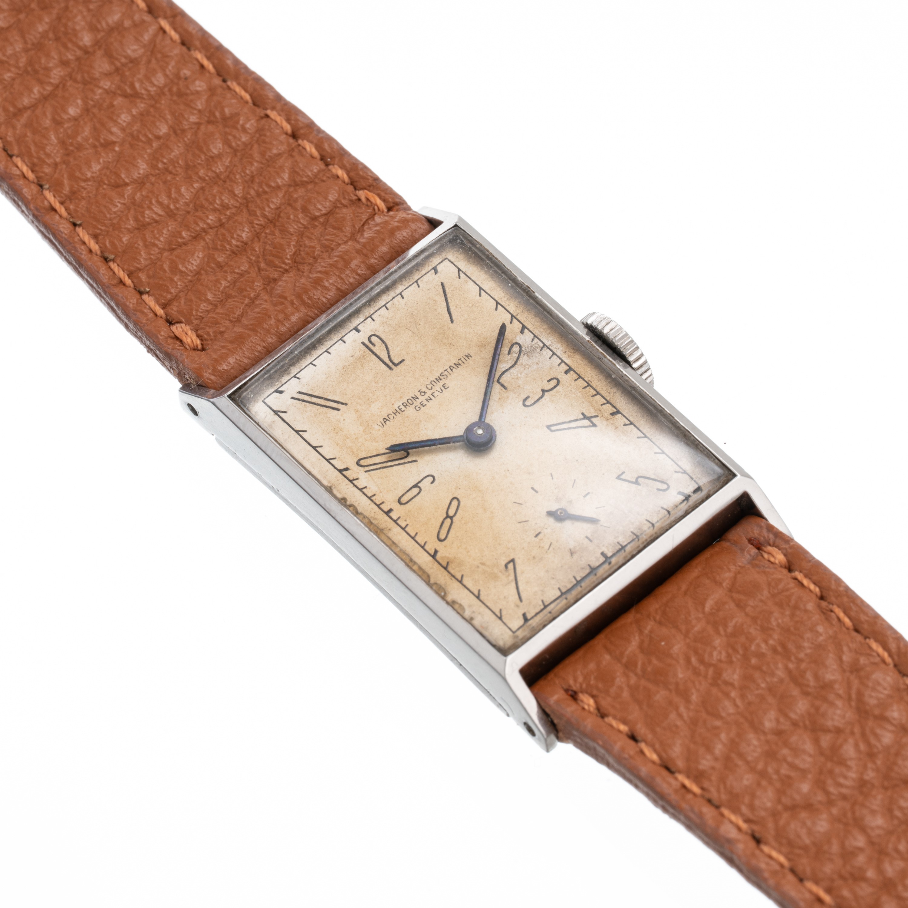 Vacheron Constantin - Tank – orologio solo tempo a carica manuale in acciaio con piccoli secondi