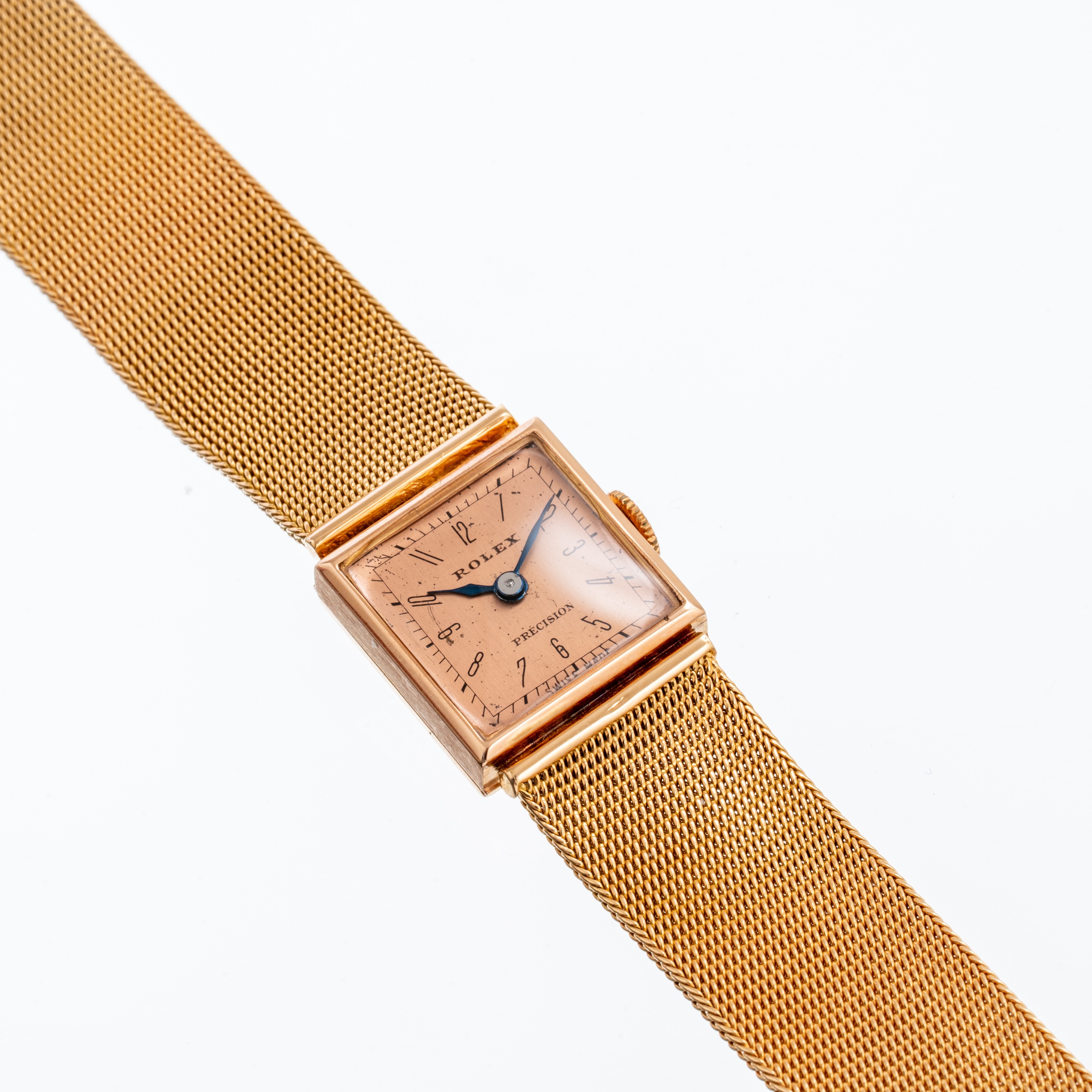 Rolex - Precision (Ref. 3519) – Orologio da polso solo tempo a carica manuale in oro rosa 18 kt