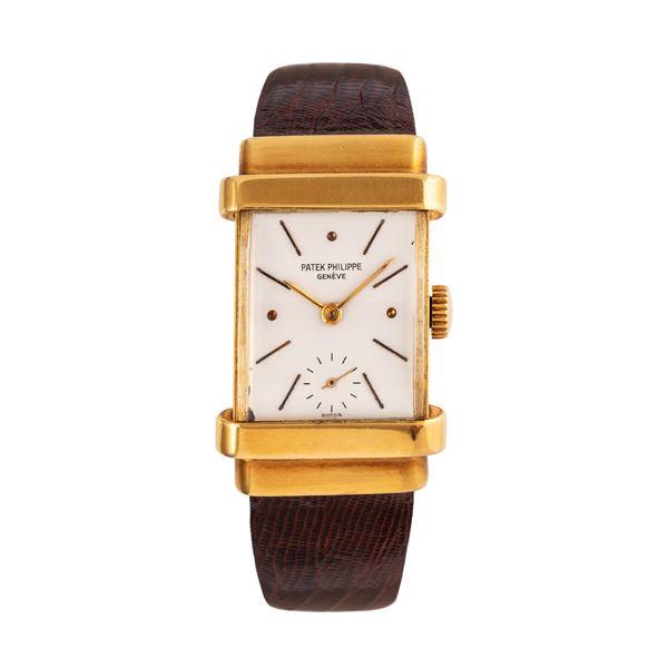 PATEK PHILIPPE - PATEK PHILIPPE - CINESINO OROLOGIO SOLO TEMPO A CARICA MANUALE IN ORO GIALLO 18KT CON QUADRANTE ARGENTE' E PICCOLI SECONDI AD ORE SEI