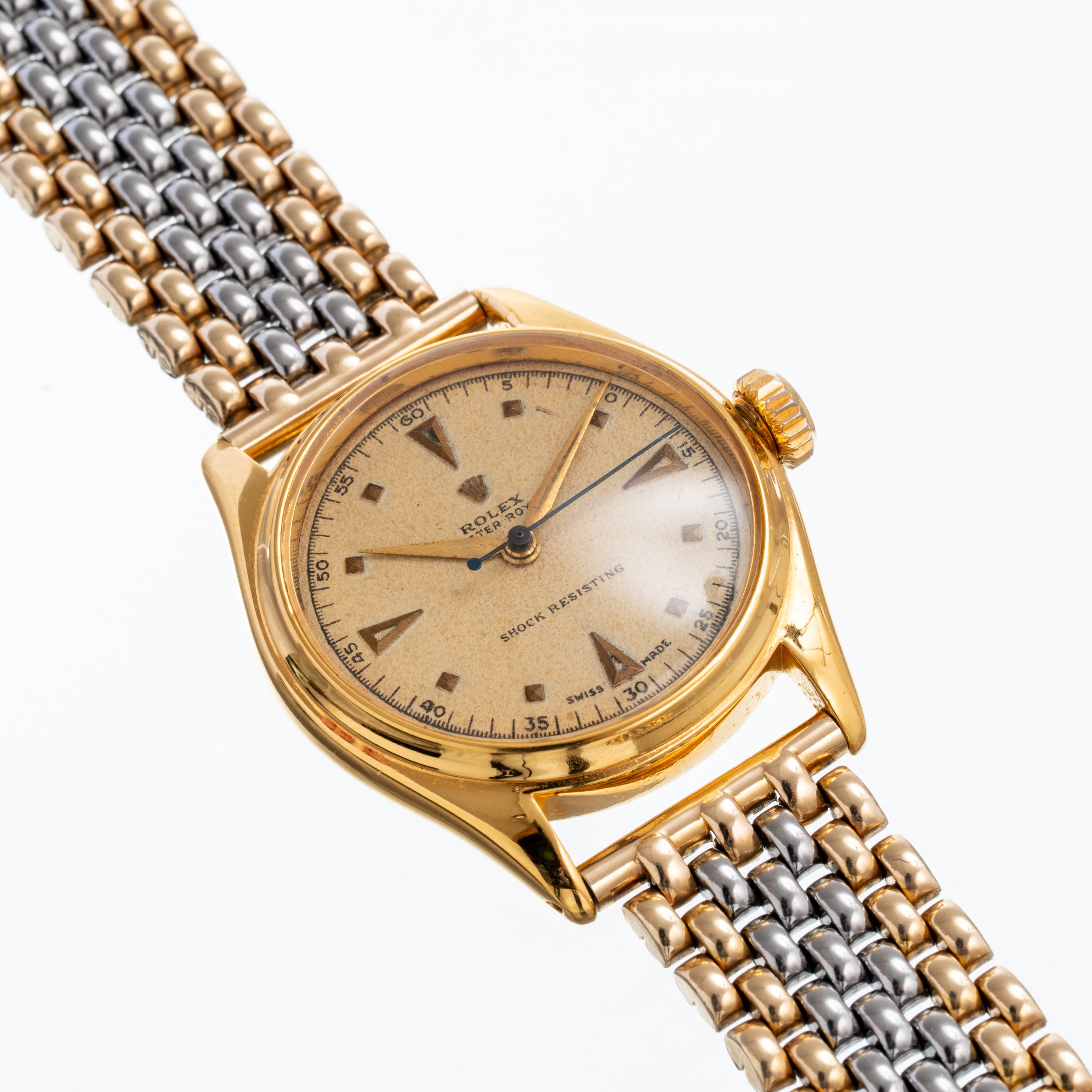 Rolex - Oyster Royal 6444, orologio solo tempo a carica manuale con cassa placcata oro