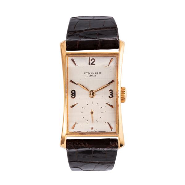 PATEK PHILIPPE - PATEK PHILIPPE  OROLOGIO SOLO TEMPO A CARICA MANUALE IN ORO ROSA 18KT CON CASSA DI FORMA