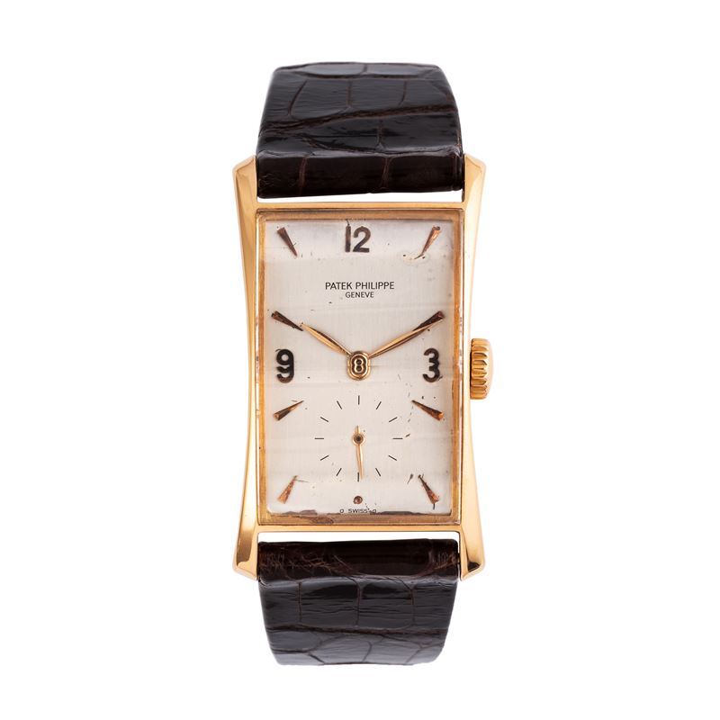 Patek Philippe - Orologio solo tempo Hour Glass ref. 1593 (oro rosa 18kt) a carica manuale, 1948