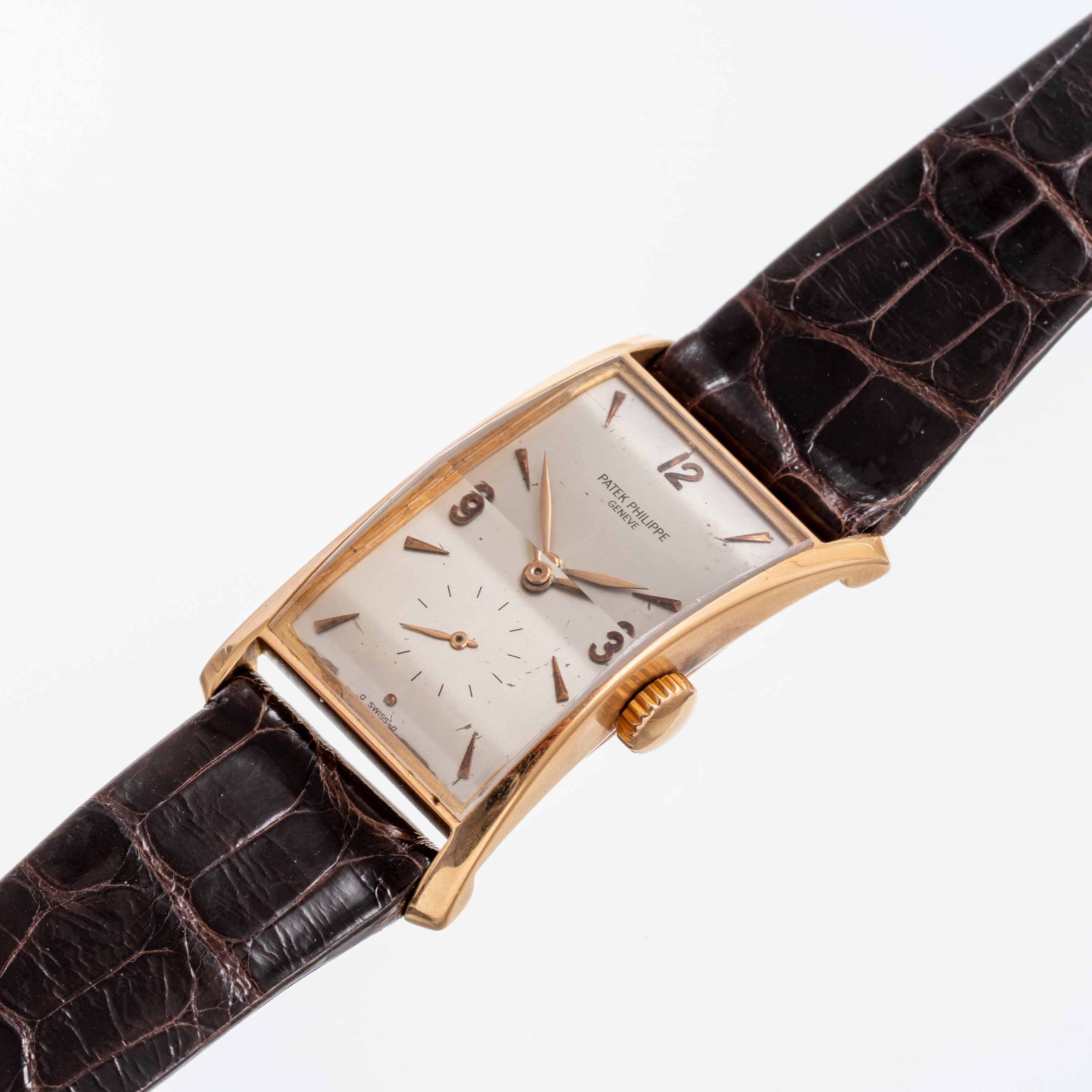 Patek Philippe - Orologio solo tempo Hour Glass ref. 1593 (oro rosa 18kt) a carica manuale, 1948