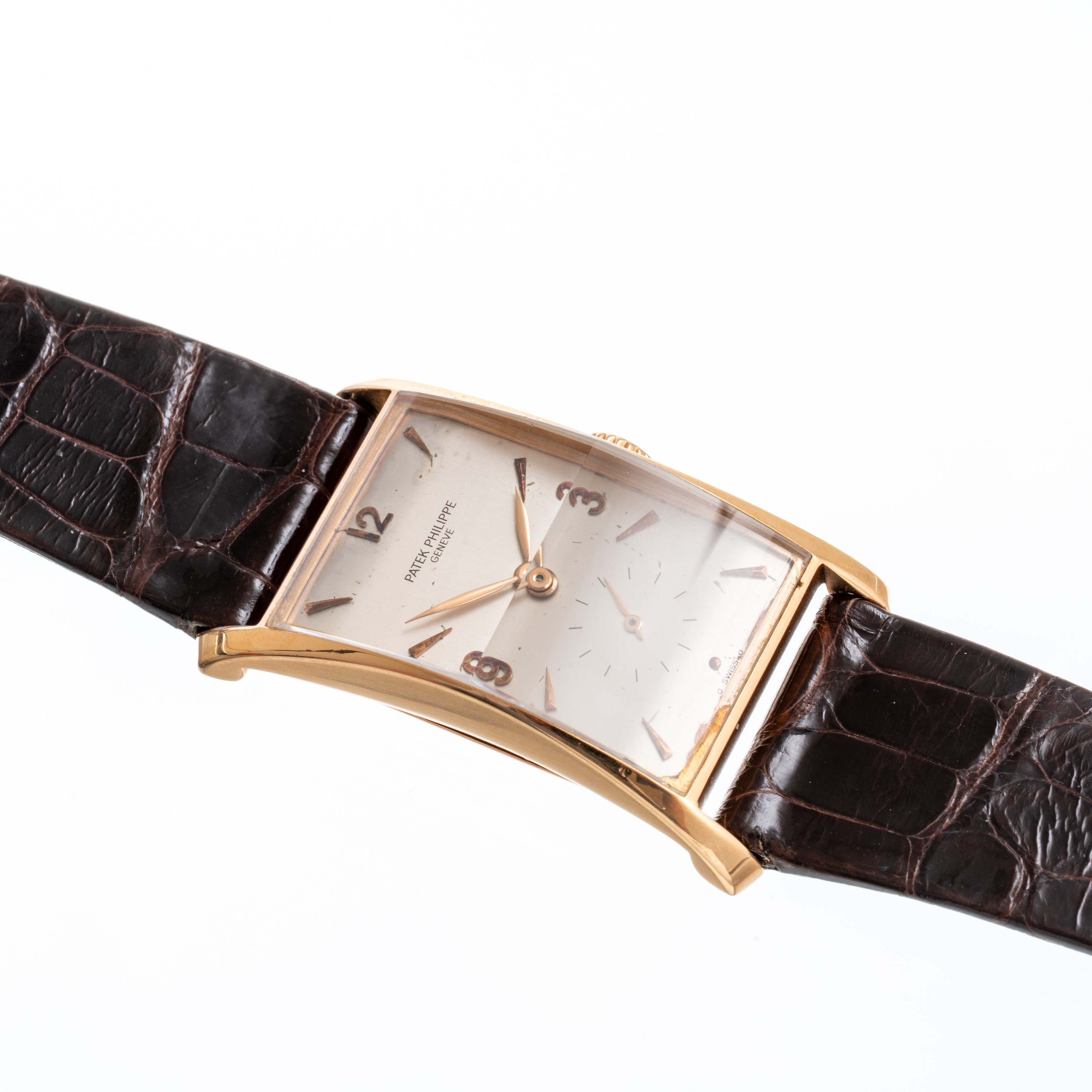 Patek Philippe - Orologio solo tempo Hour Glass ref. 1593 (oro rosa 18kt) a carica manuale, 1948