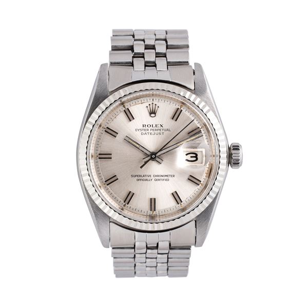 ROLEX - ROLEX - DATEJUST WIDE BOY OROLOGIO SOLO TEMPO A CARICA AUTOMATICA IN ACCIAIO CON QUADRANTE ARGENTE' WIDE BOY E BRACCIALE JUBILEE