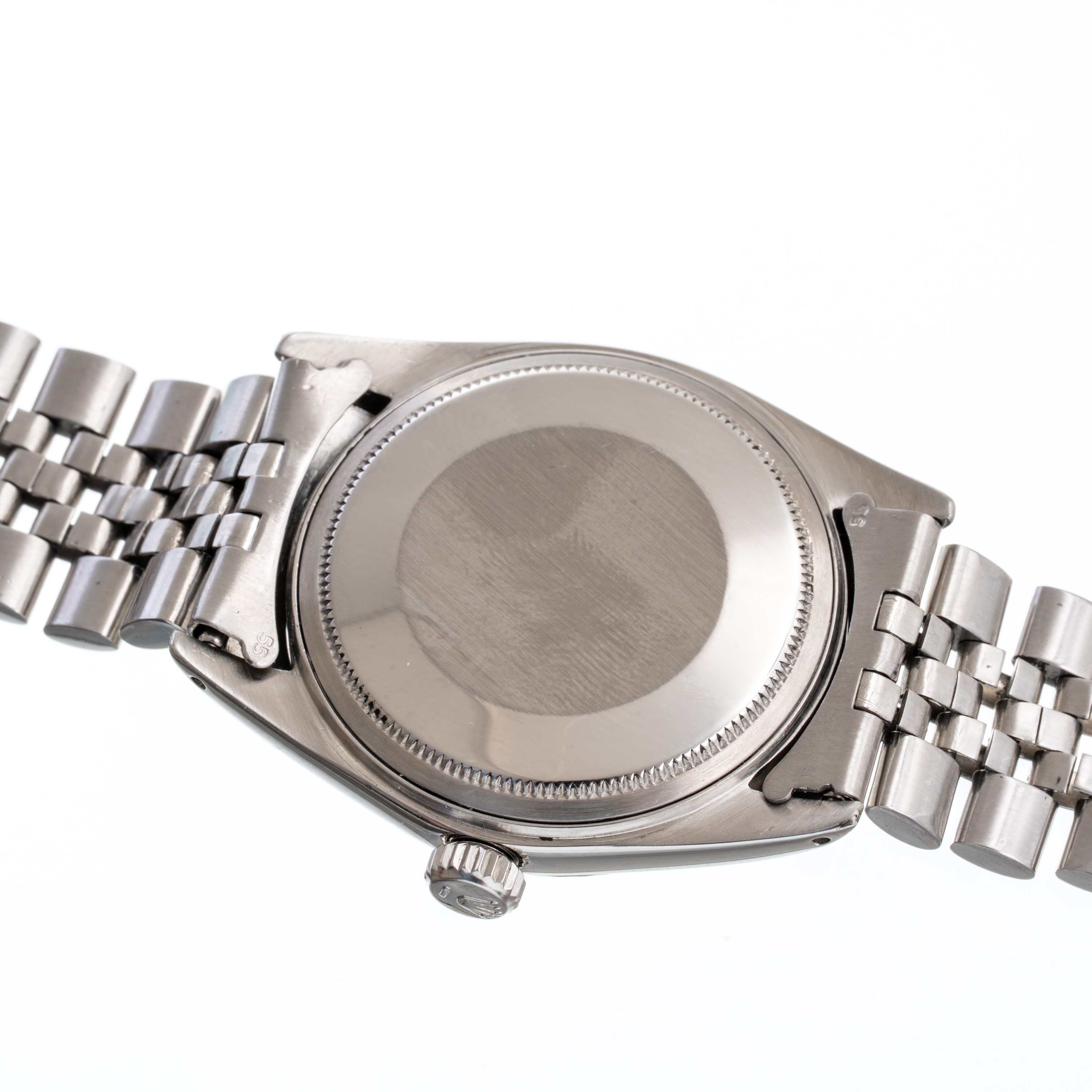 Rolex - Datejust “Wide Boy” 1601, orologio automatico in acciaio con quadrante argenté e braccial...
