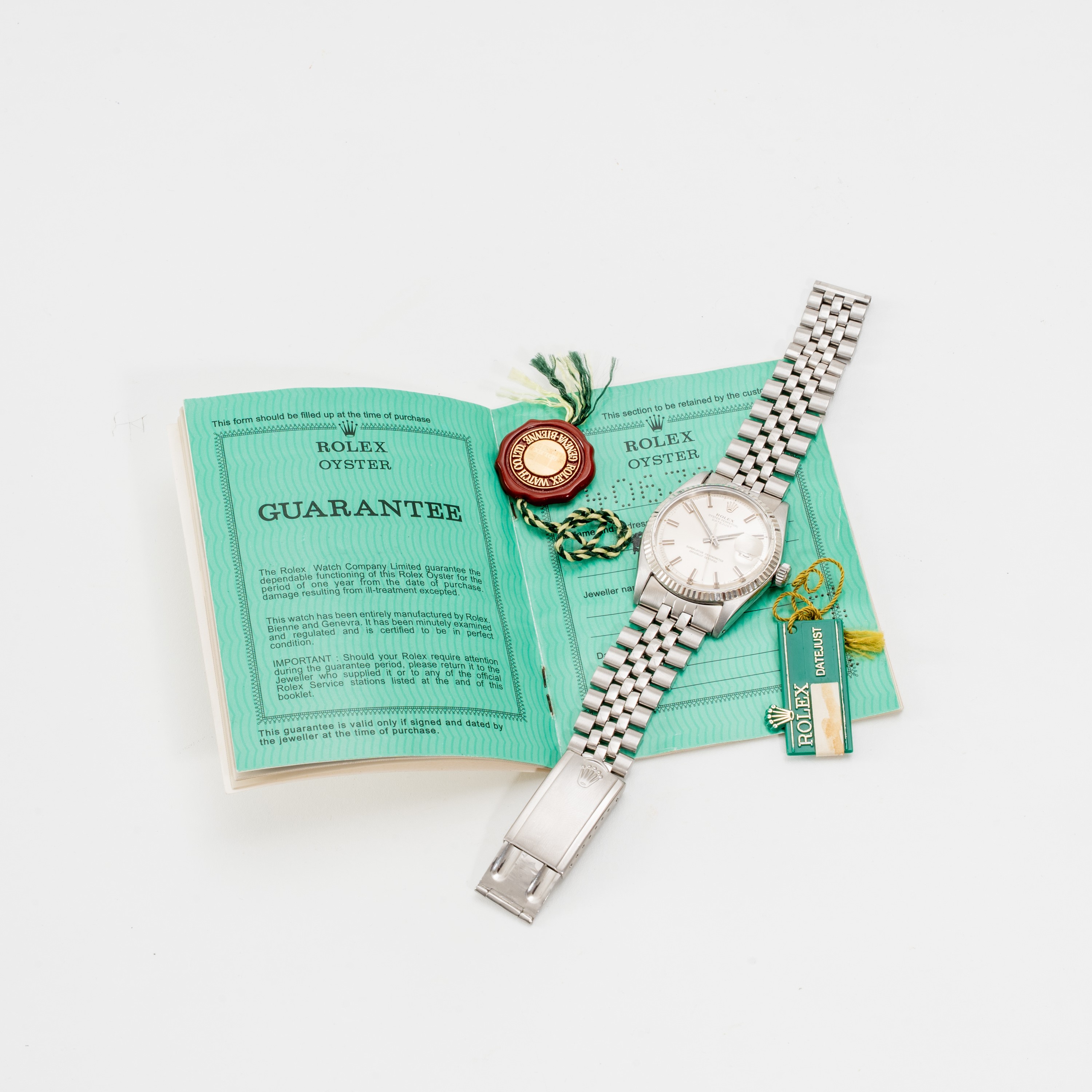 Rolex - Datejust “Wide Boy” 1601, orologio automatico in acciaio con quadrante argenté e braccial...