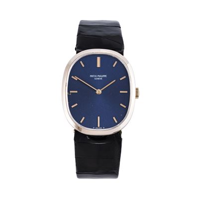 Ellipse 3548 — Orologio solo tempo a carica manuale in oro bianco 18 kt con quadrante blu
