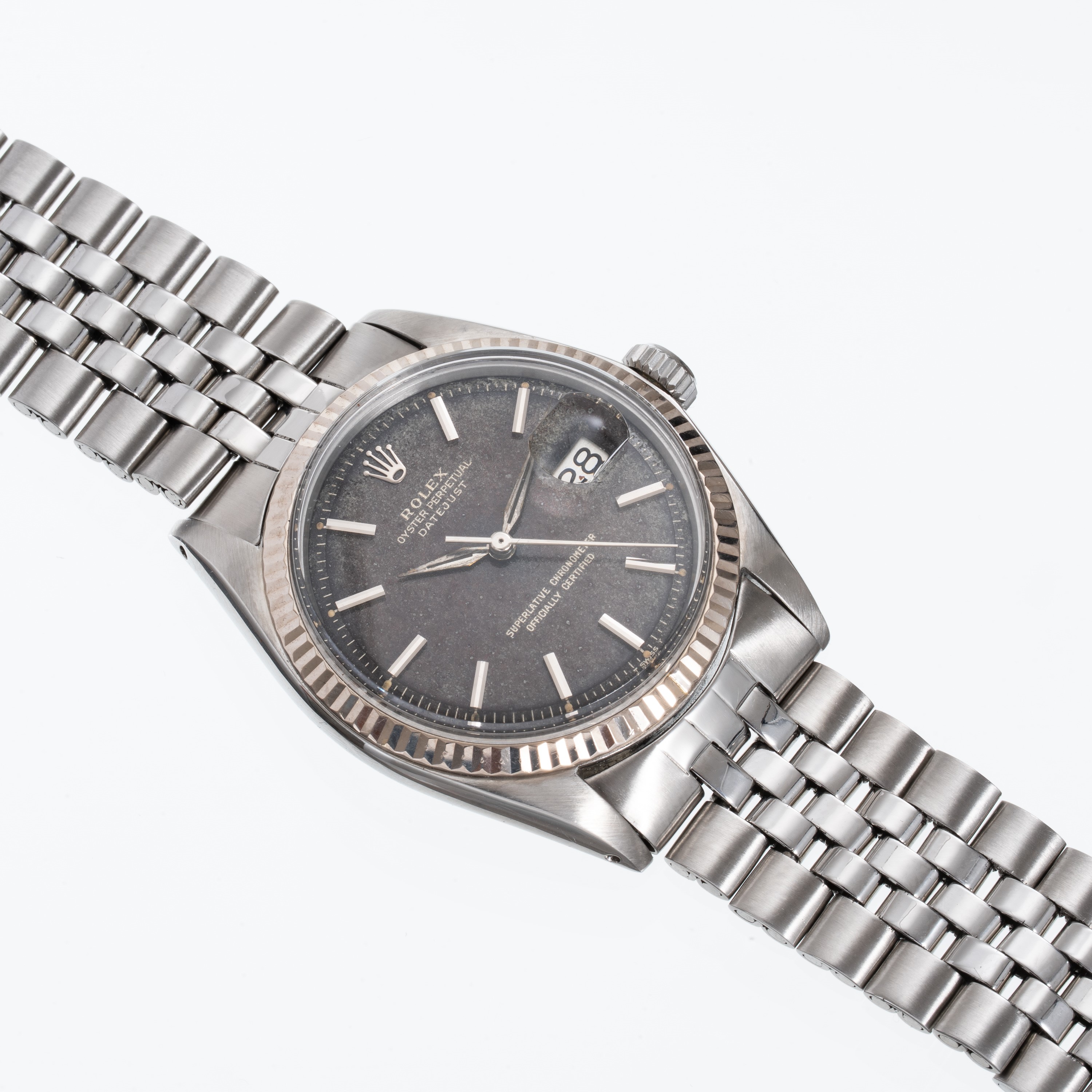 Rolex - Datejust ref. 1601 (1969), orologio solo tempo automatico in acciaio con quadrante tropic...