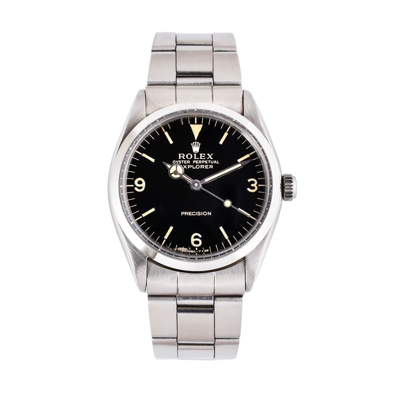 Rolex - Precision Explorer ref. 5500, 1967 — orologio solo tempo automatico in acciaio con quadra...