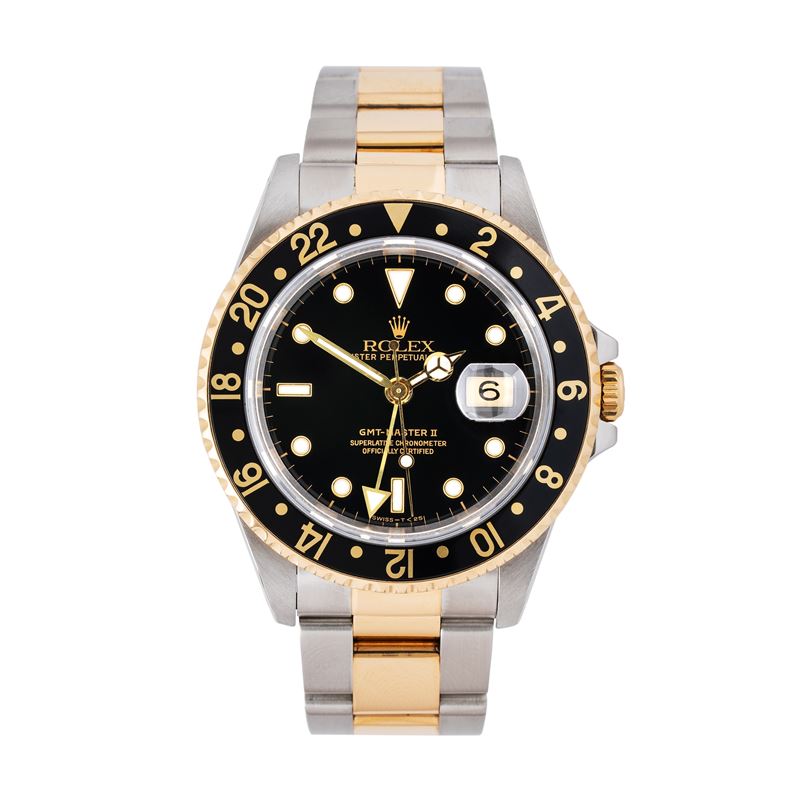 Rolex - GMT Master II Ref. 16713 (1992), acciaio e oro giallo 18kt con quadrante nero