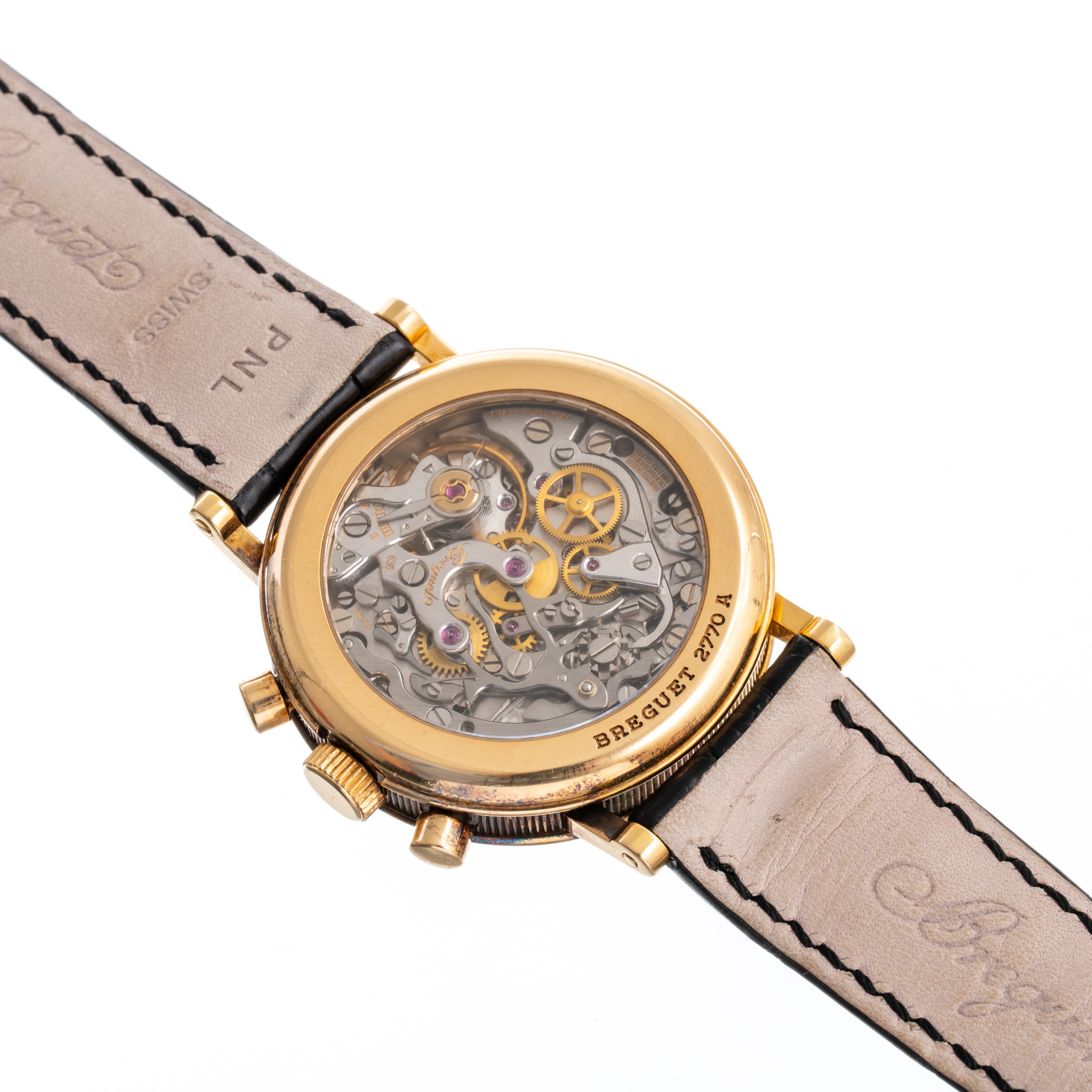 Breguet - Classique Chronograph 3237, cronografo manuale in oro giallo 18 kt con quadrante bitona...