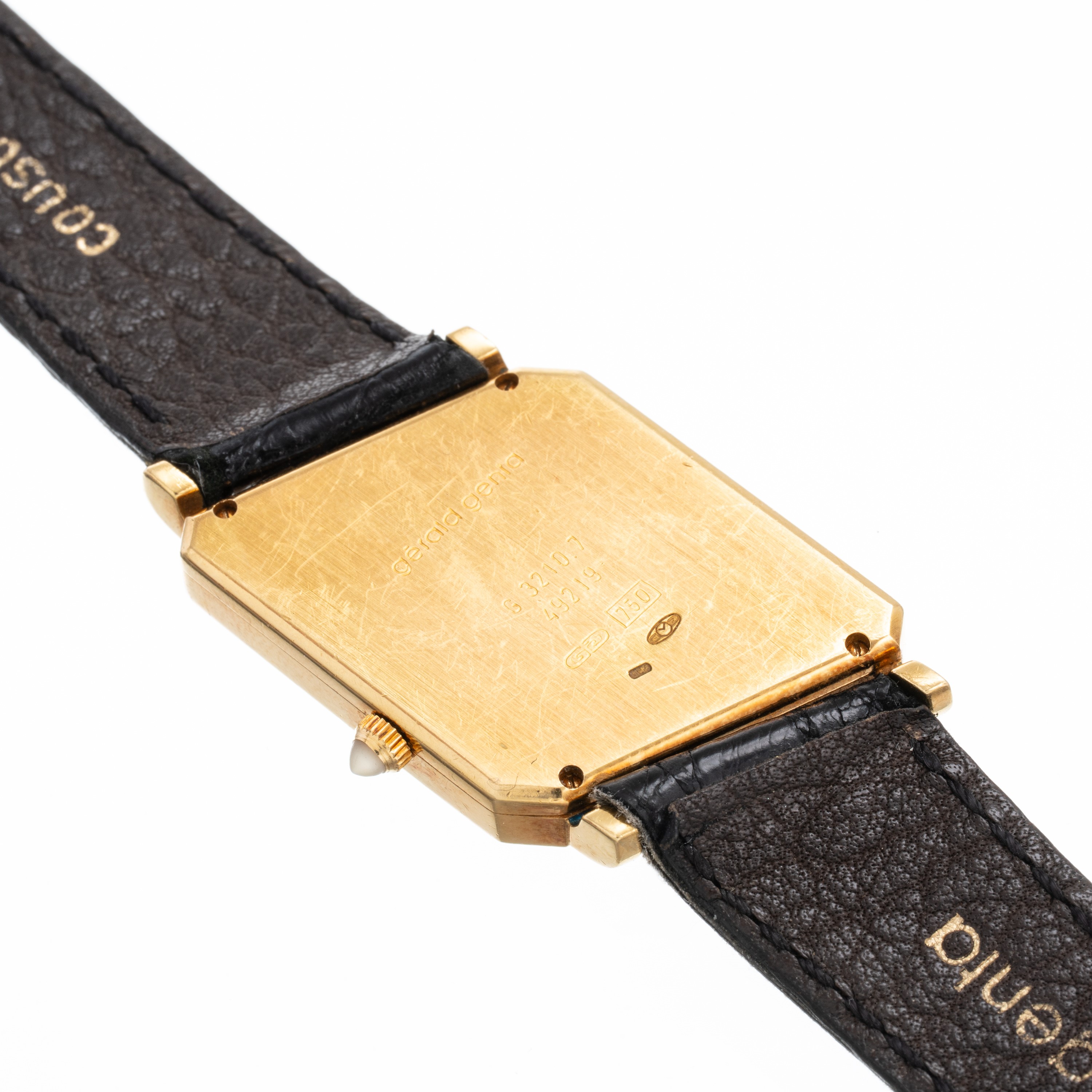 Gerald Genta - Asimmetrico — Orologio solo tempo a carica manuale in oro giallo 18 kt con quadran...