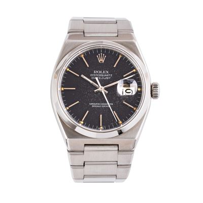 Datejust Oysterquartz 17000 (solo tempo) — acciaio, quarzo, quadrante blu