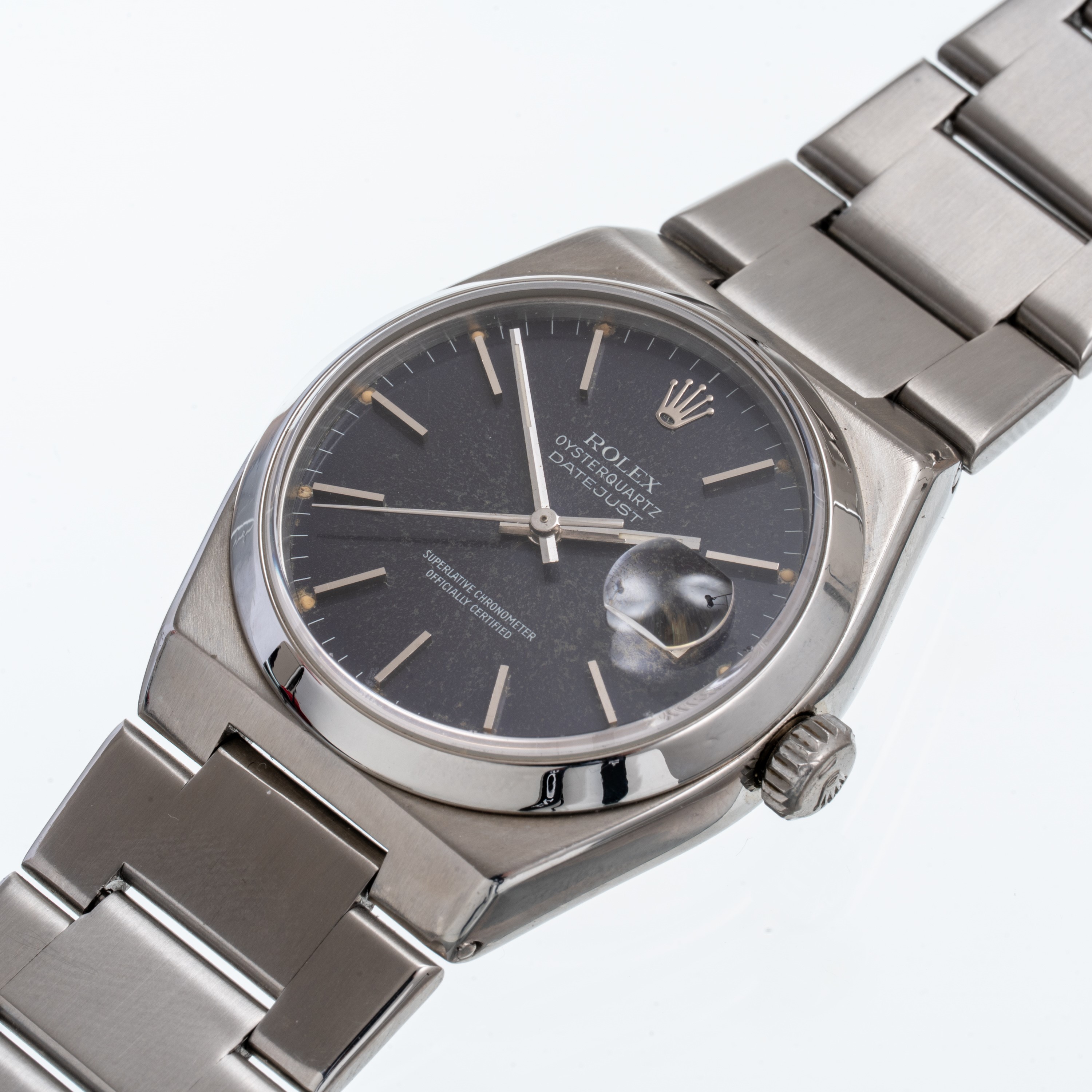 Rolex - Datejust Oysterquartz 17000 (solo tempo) — acciaio, quarzo, quadrante blu