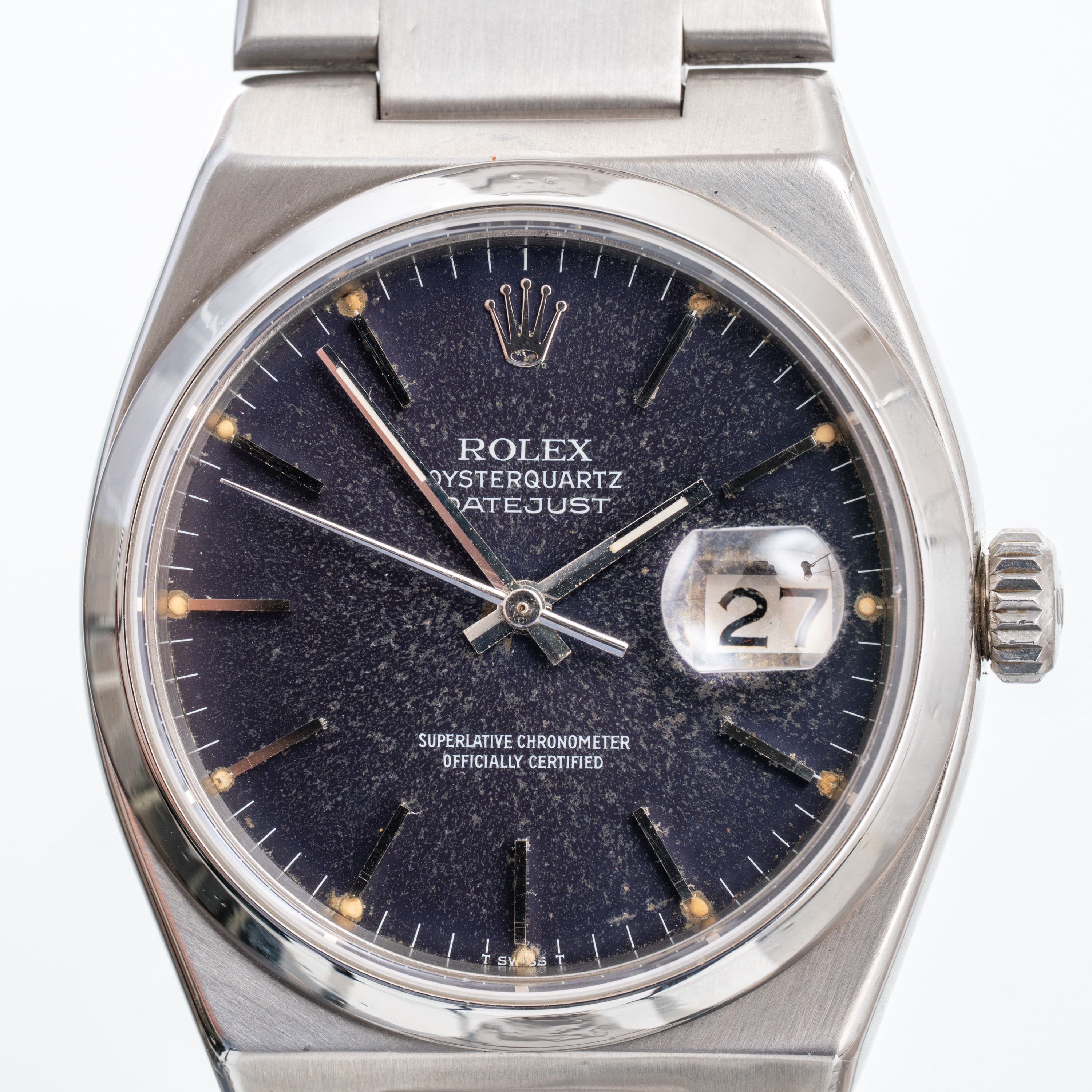 Rolex - Datejust Oysterquartz 17000 (solo tempo) — acciaio, quarzo, quadrante blu