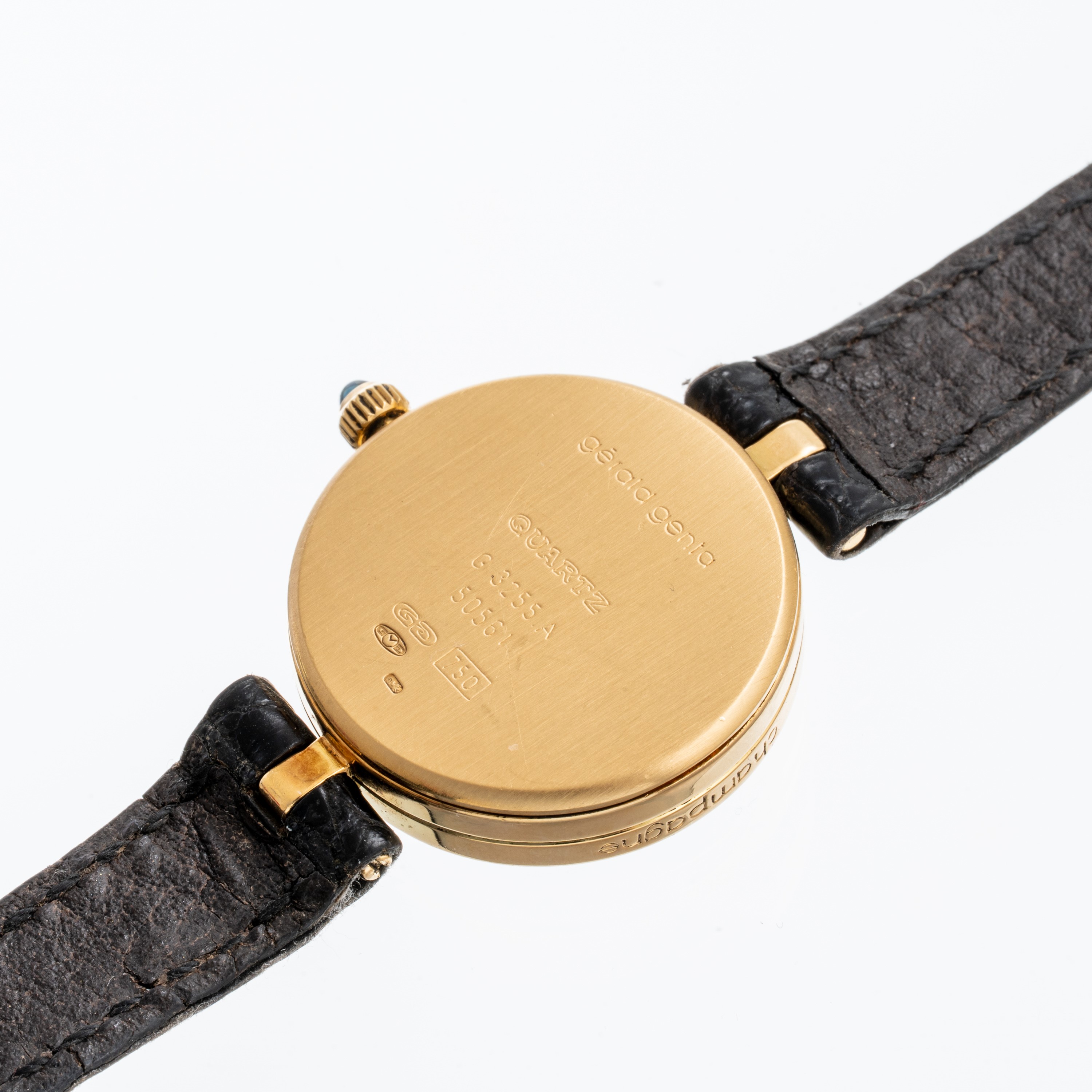 Gerald Genta - Orologio Solo Tempo in oro giallo 18 kt con quadrante blu, diamanti e movimento al...