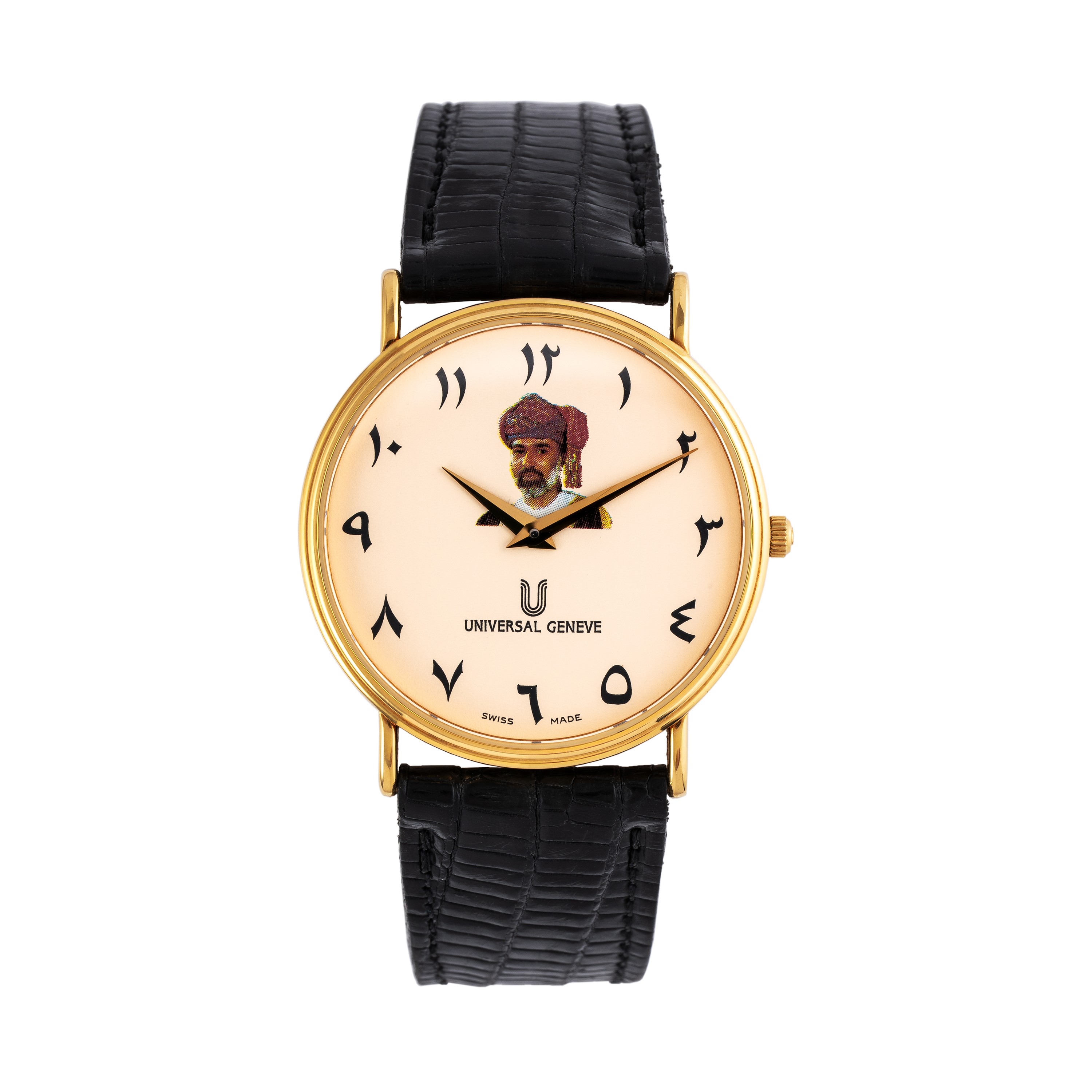 Universal Geneve - Calatrava, orologio solo tempo al quarzo in oro giallo 18 kt