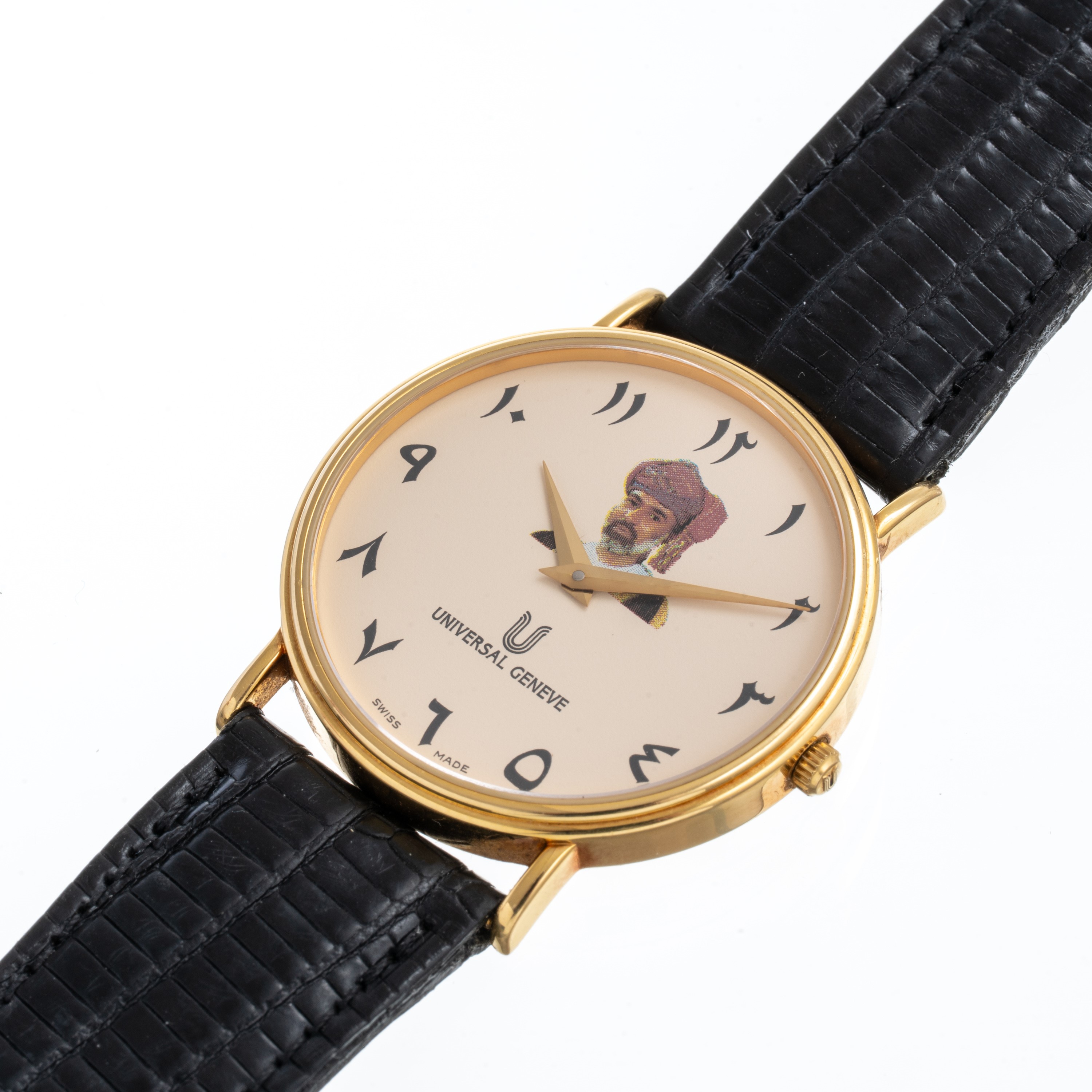 Universal Geneve - Calatrava, orologio solo tempo al quarzo in oro giallo 18 kt
